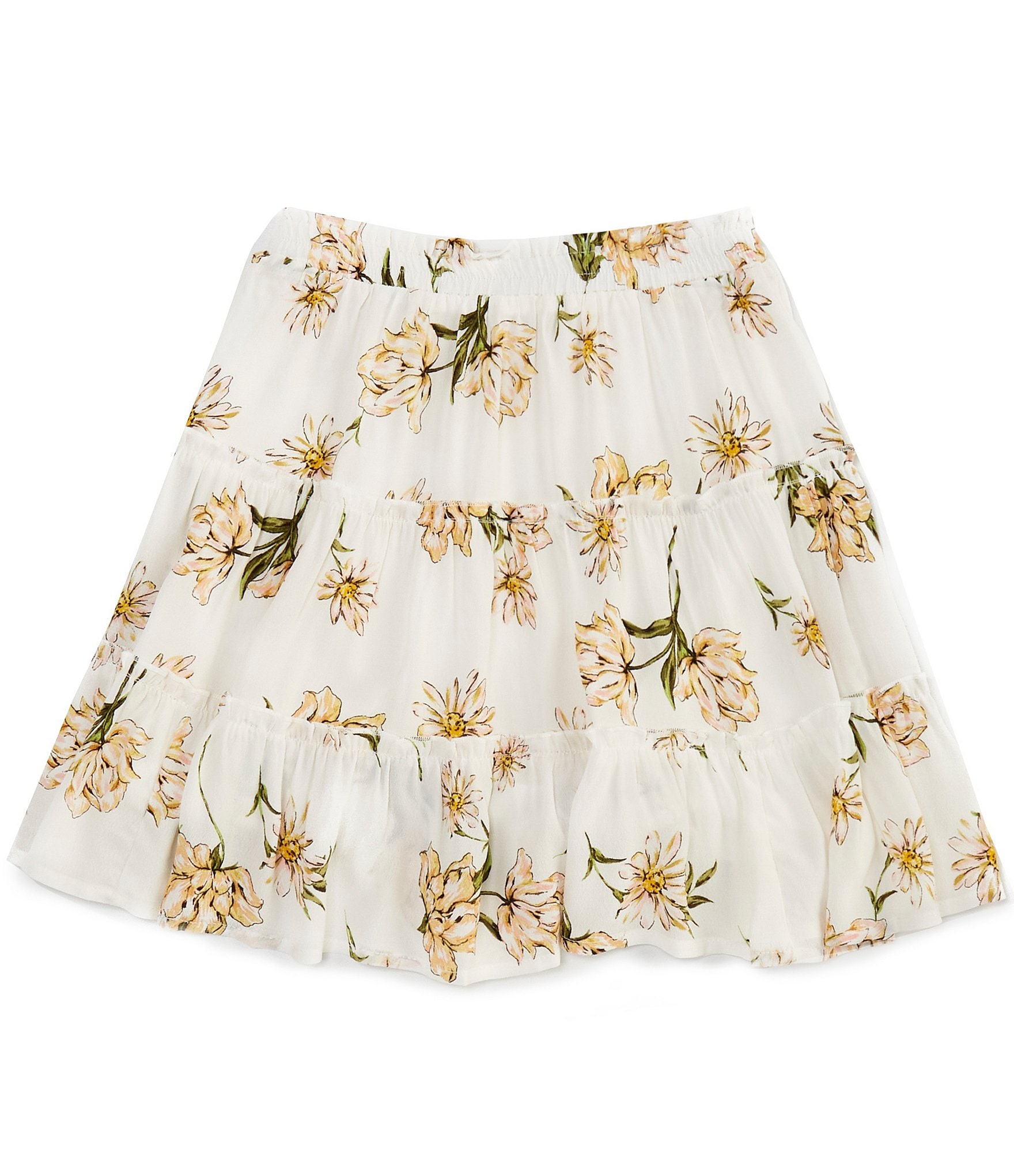 GB Big Girls 7-16 Floral Tiered Skirt