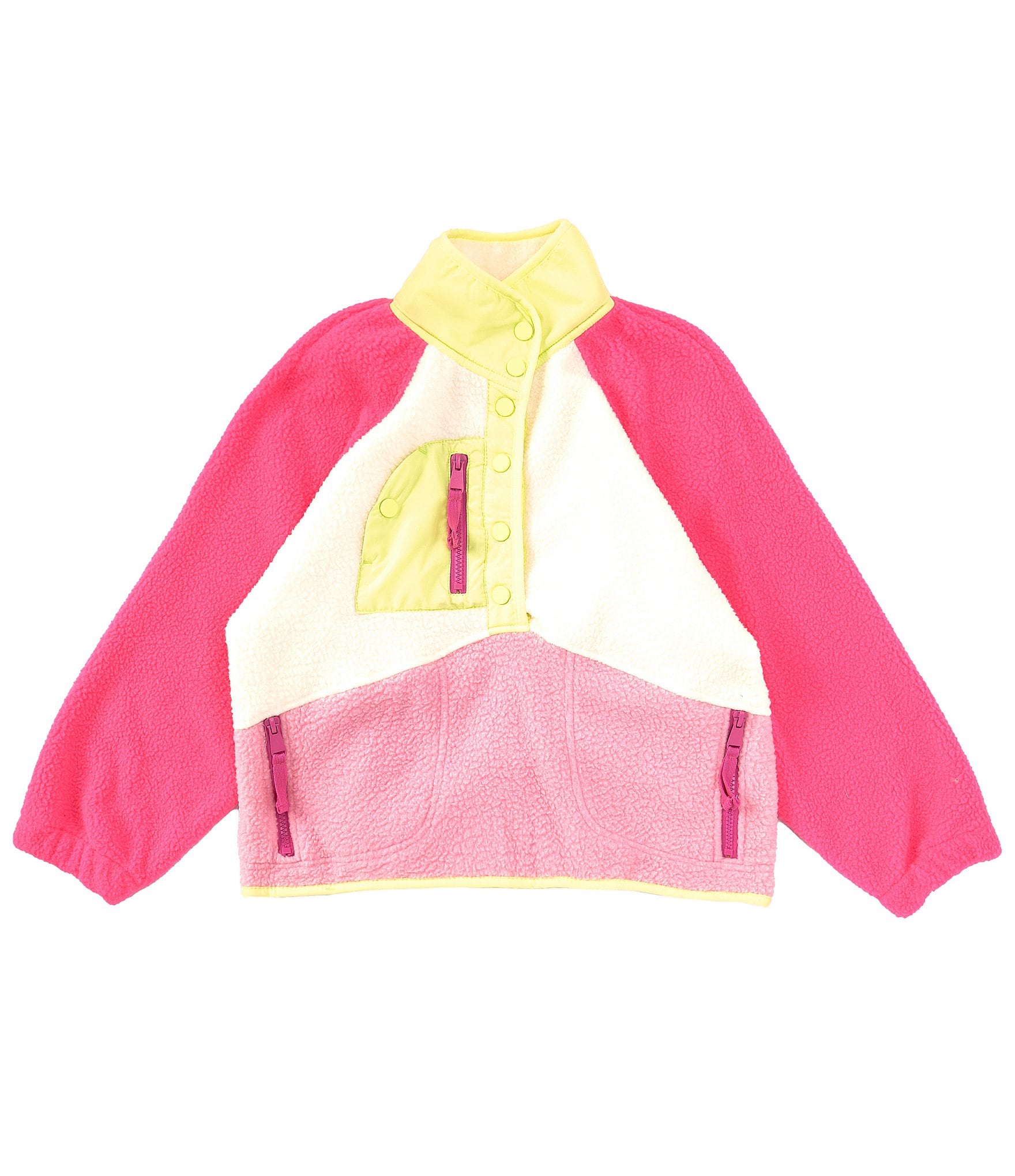 GB Big Girls 7-16 Long Sleeve Quarter Snap Jacket