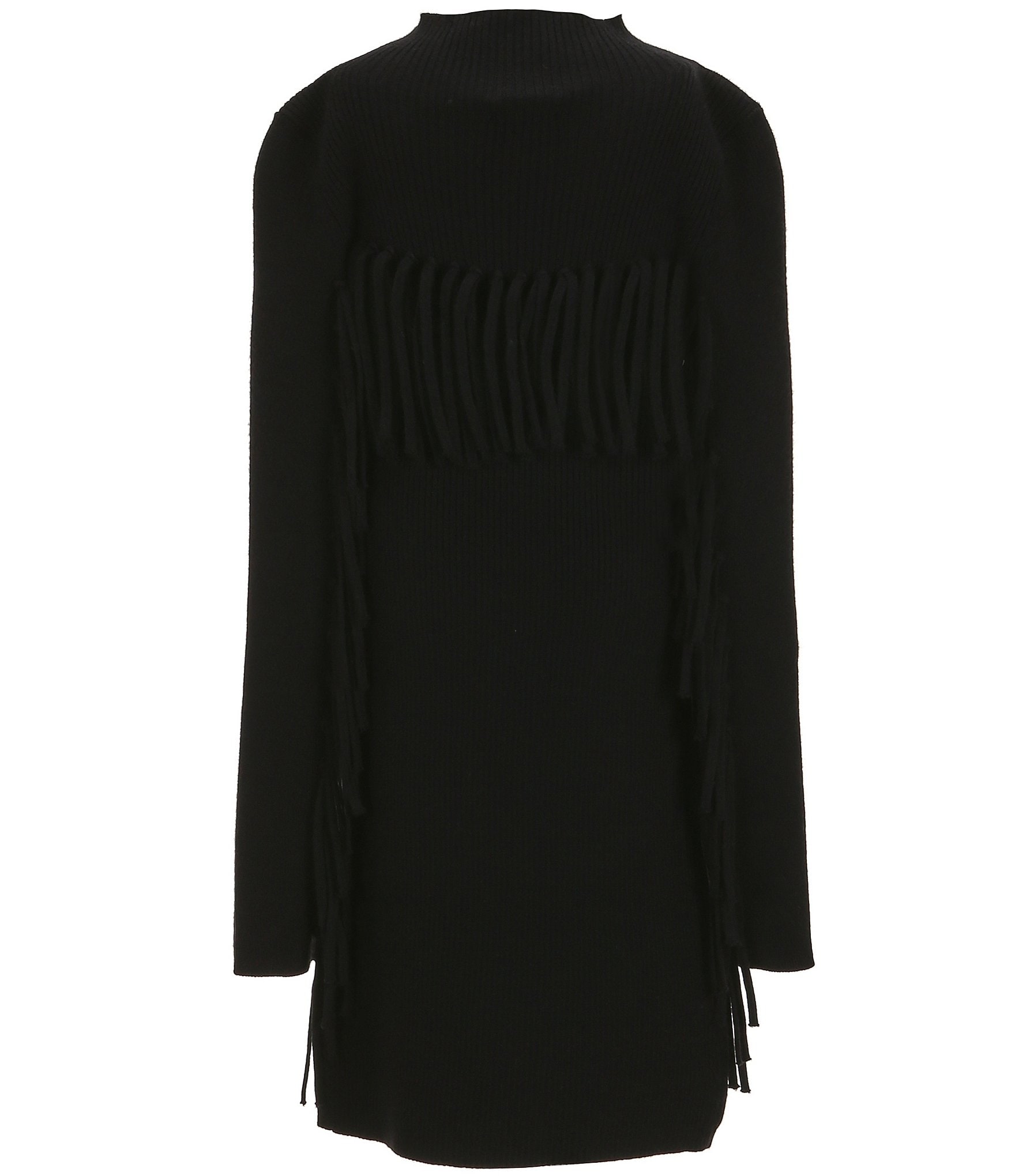 GB Big Girls 7-16 Long Sleeve Turtleneck Fringe Dress