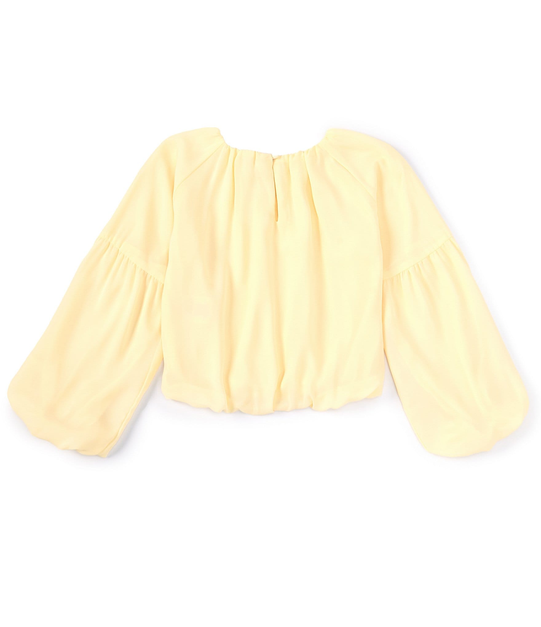 GB Big Girls 7-16 Long Sleeve Woven Drapey Blouse