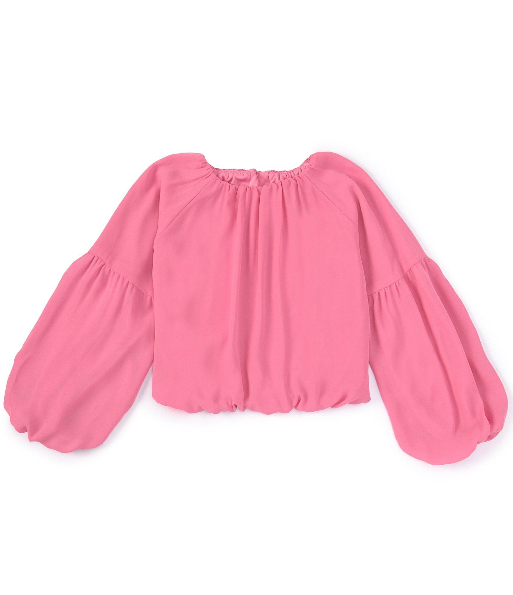 GB Big Girls 7-16 Long Sleeve Woven Drapey Blouse