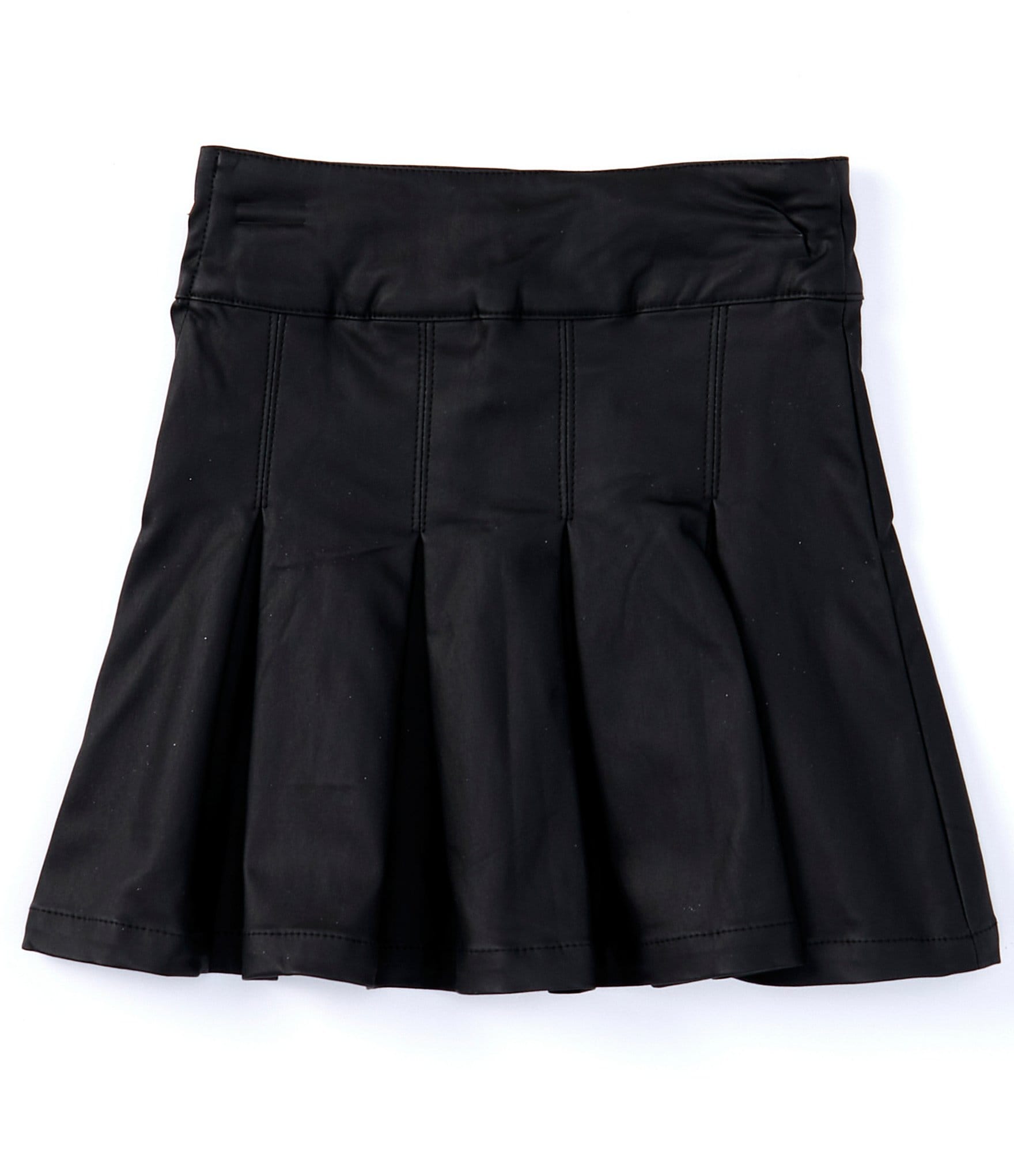 GB Big Girls 7-16 Pleated Coated Mini Skirt