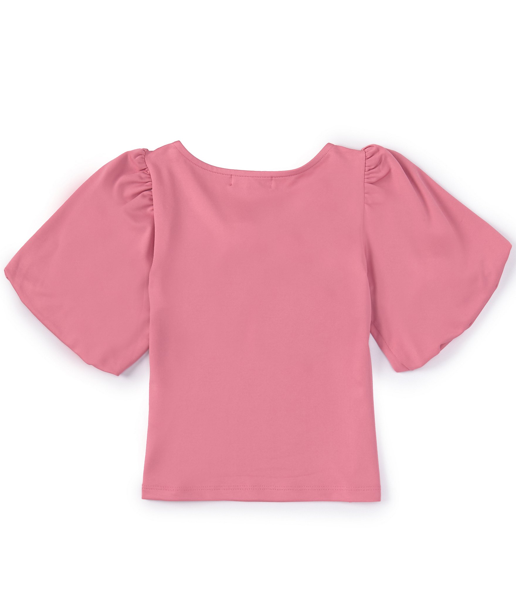 GB Big Girls 7-16 Short Sleeve Rosette Knit Top