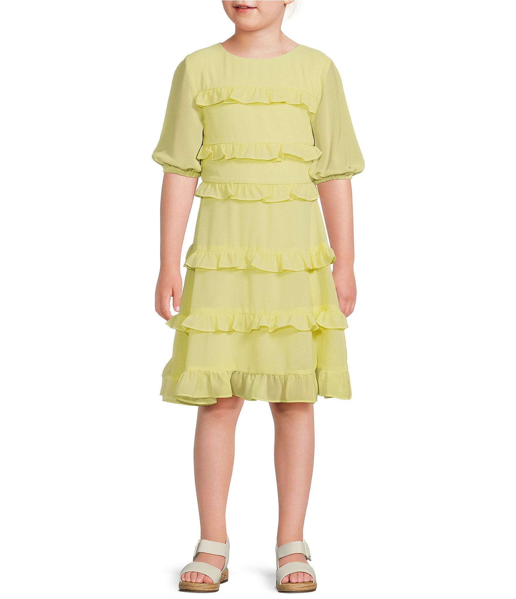 Gb Big Girls 7 16 Tiered Ruffle Dress Dillards