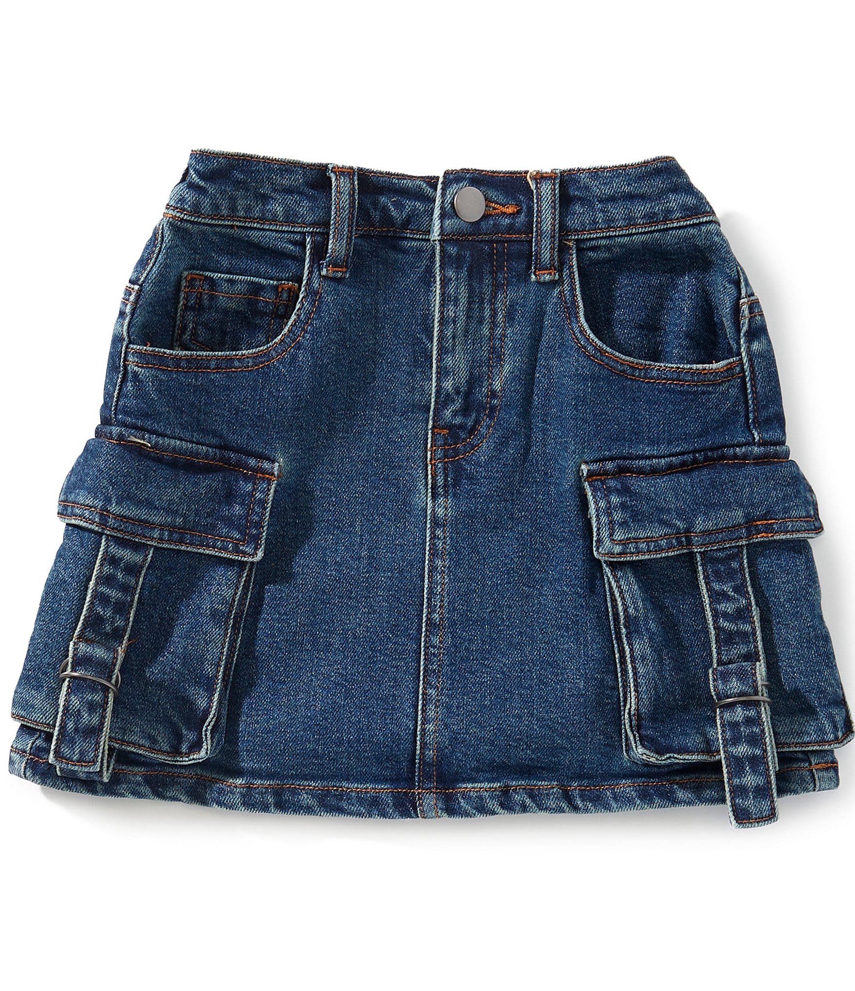 GB Big Girls Cargo Mini Denim Skirt