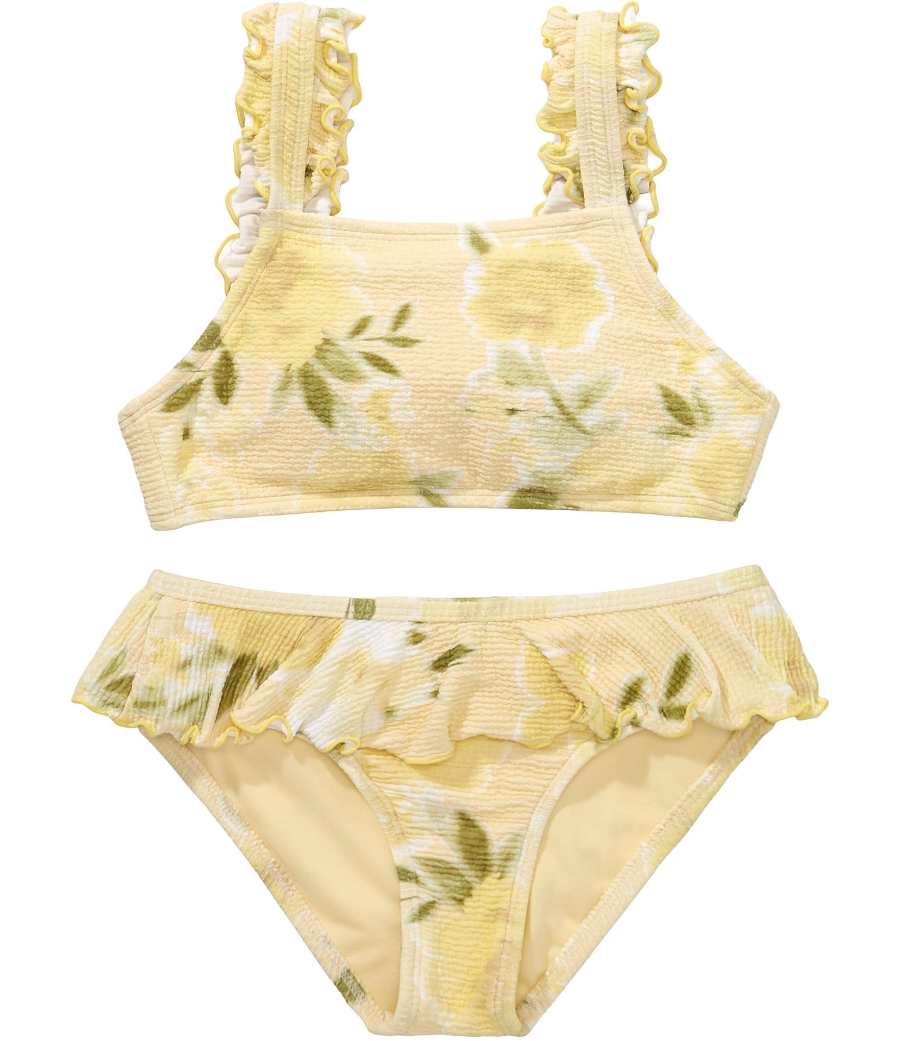 GB Big Girls Merrow Edge Ruffle Two Piece