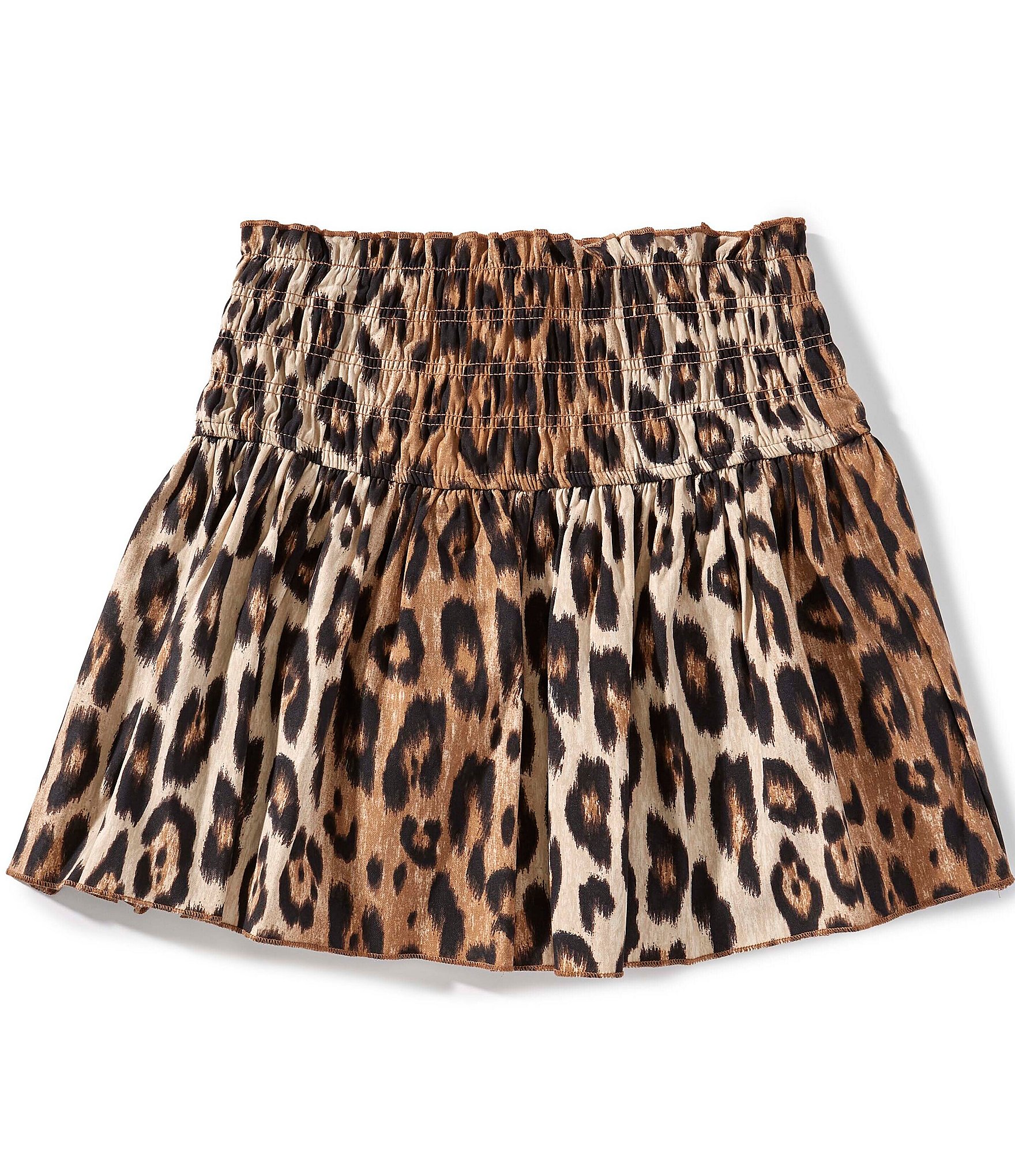 GB Big Girls Sydney Scrunch Cheetah Print Skort