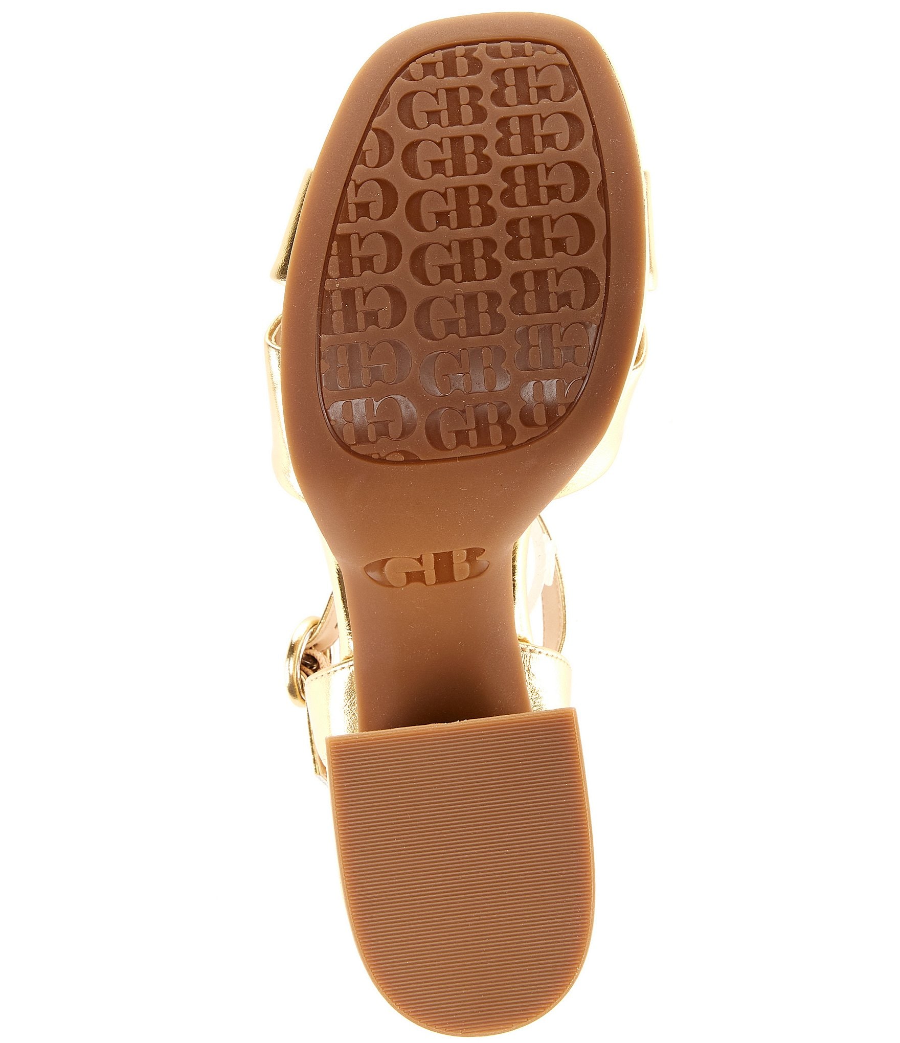 GB Class-Act Leather Platform Cross Strap Sandals