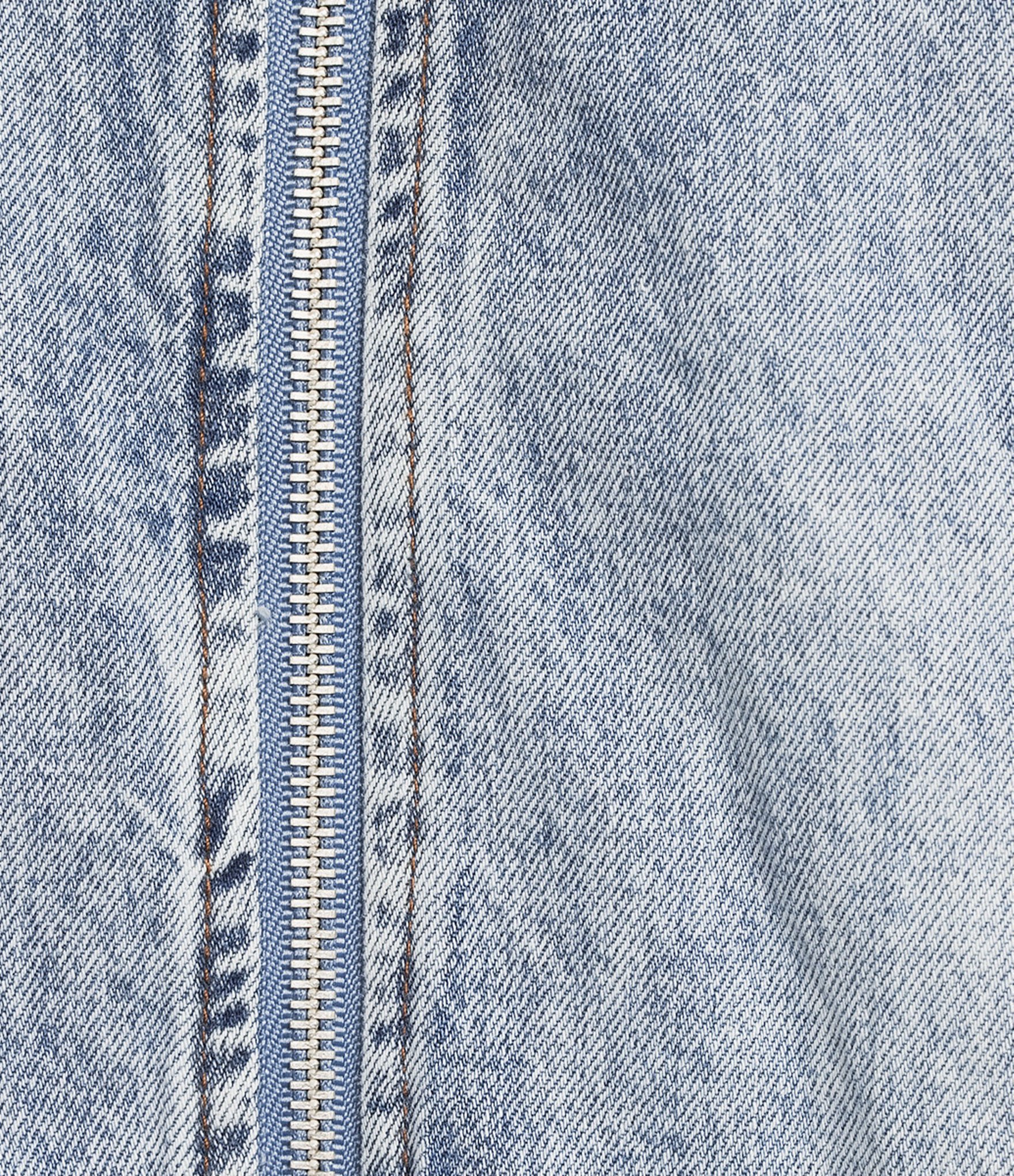 GB Cow Trim Zip Front Denim Jacket