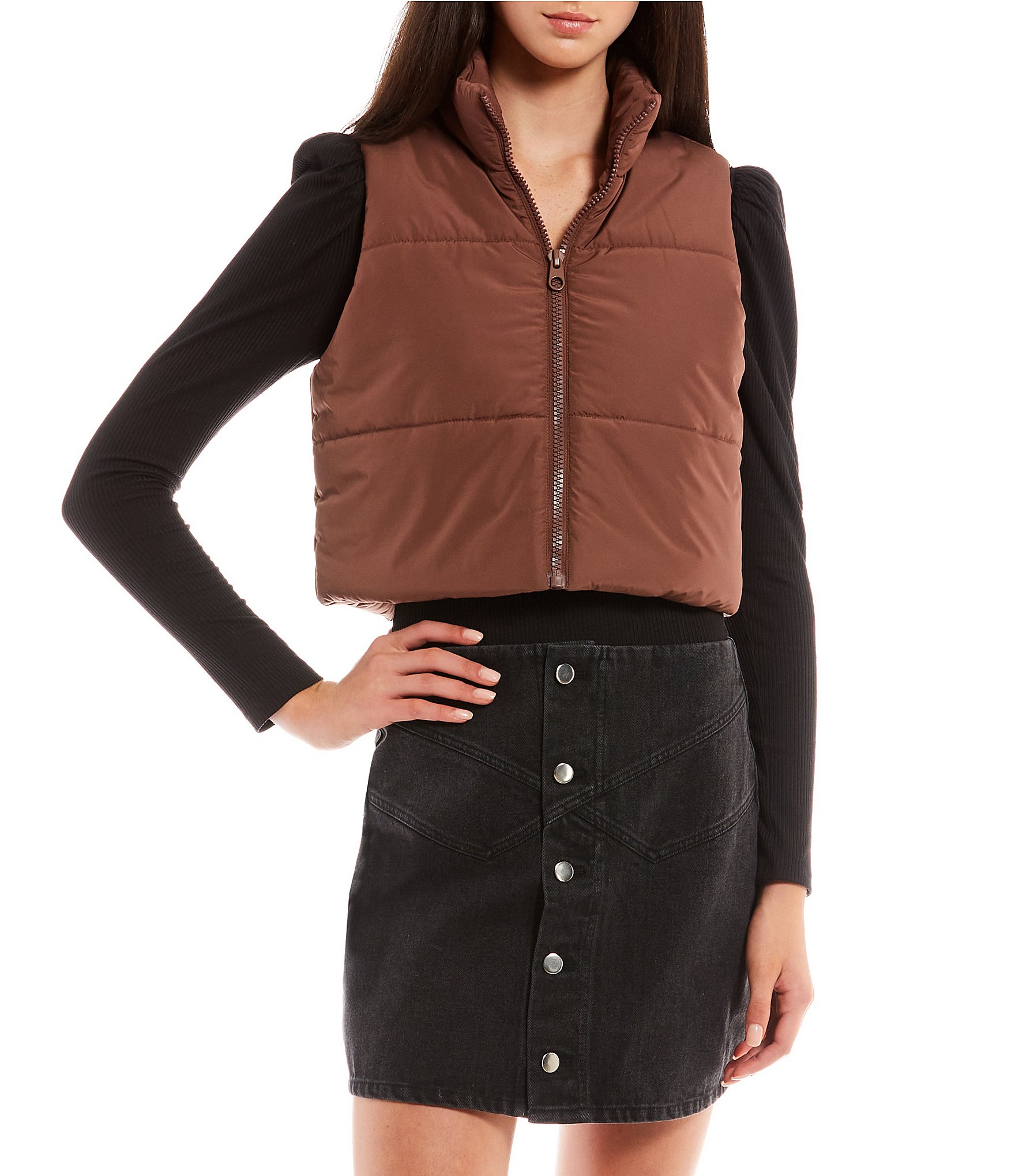 dillards puffer vest