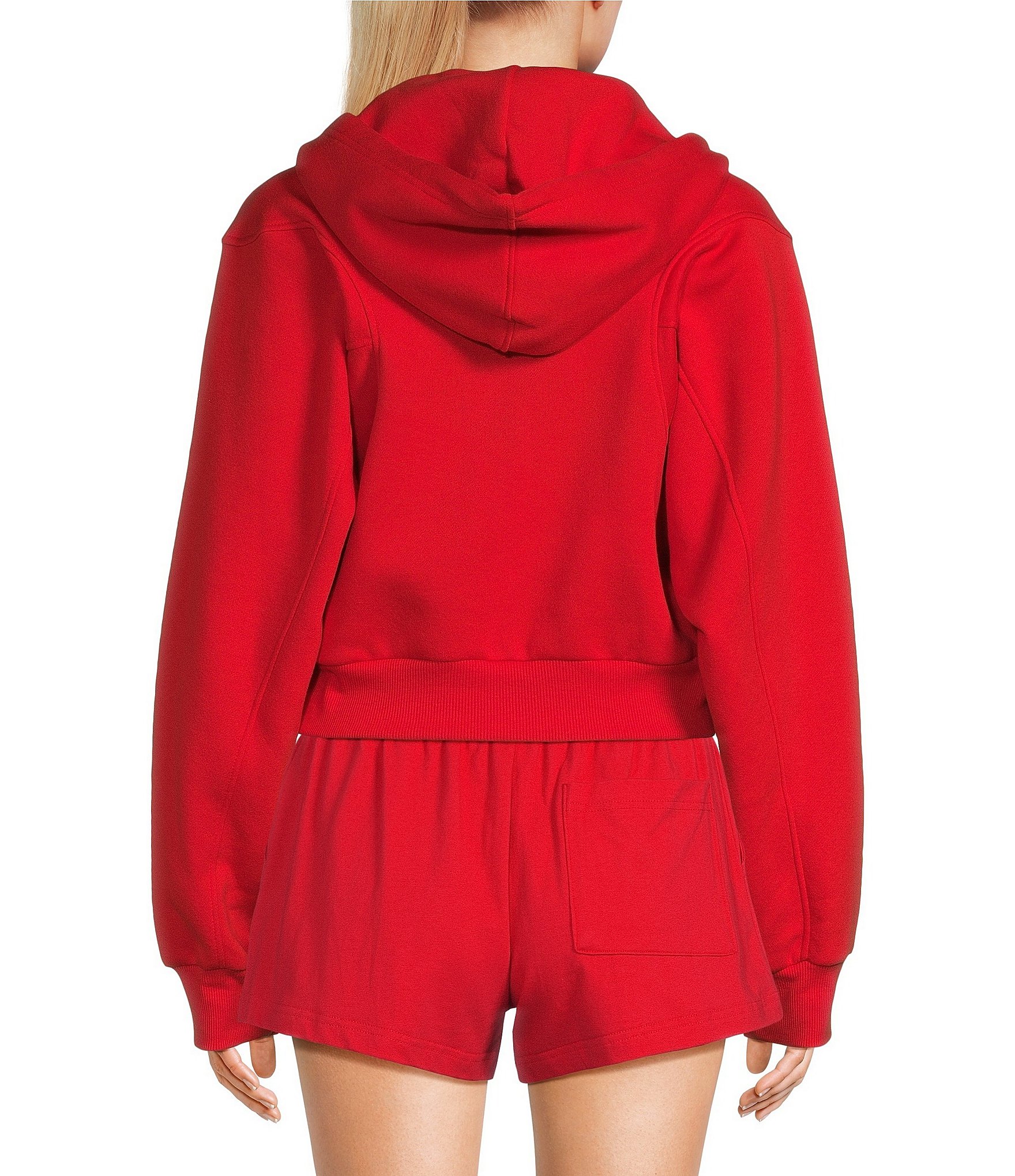 GB Cropped Zip Front Coordinating Hoodie