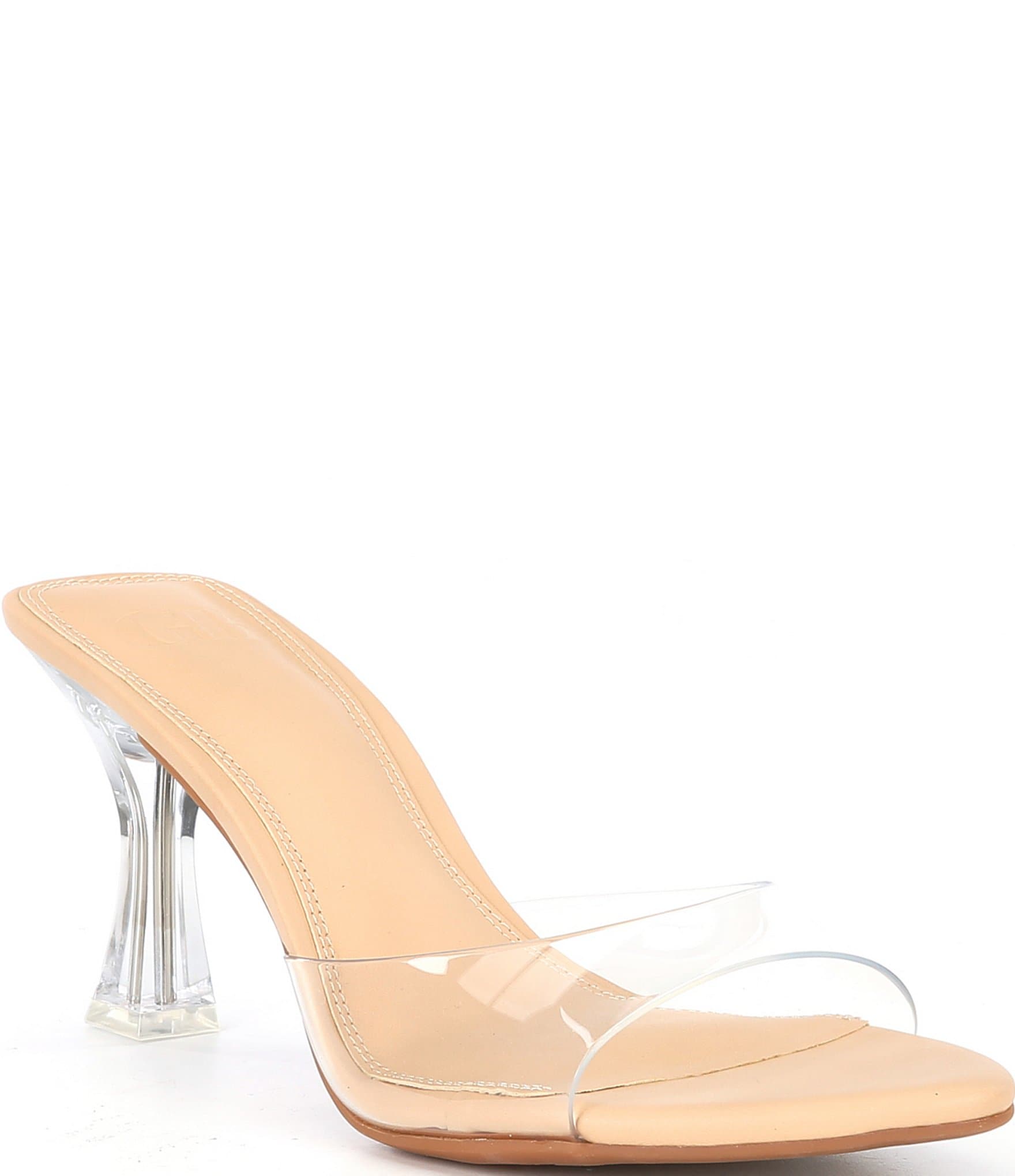 Clear heel slides on sale