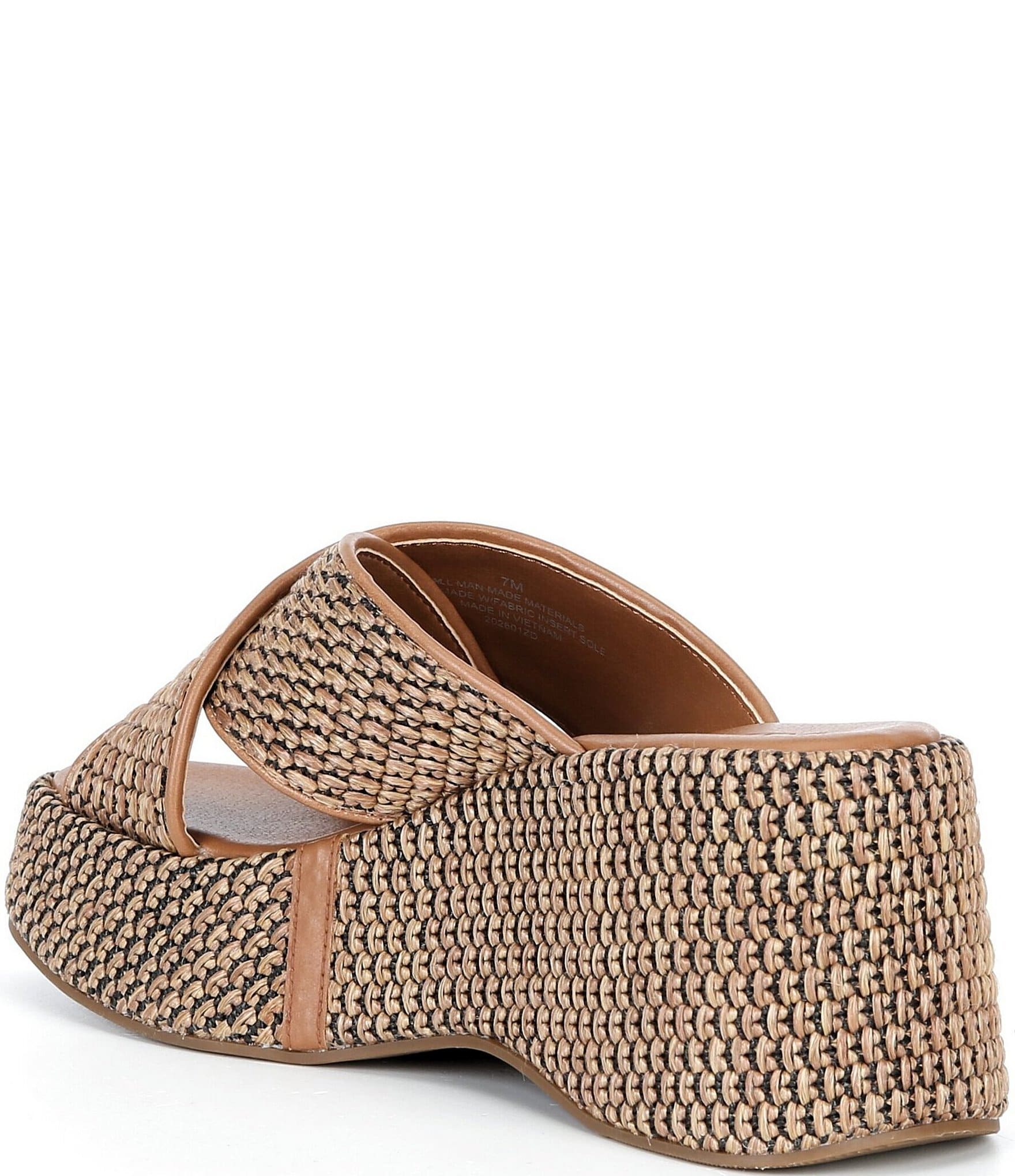 GB Day-Off Raffia Cross Banded Platform Sandals