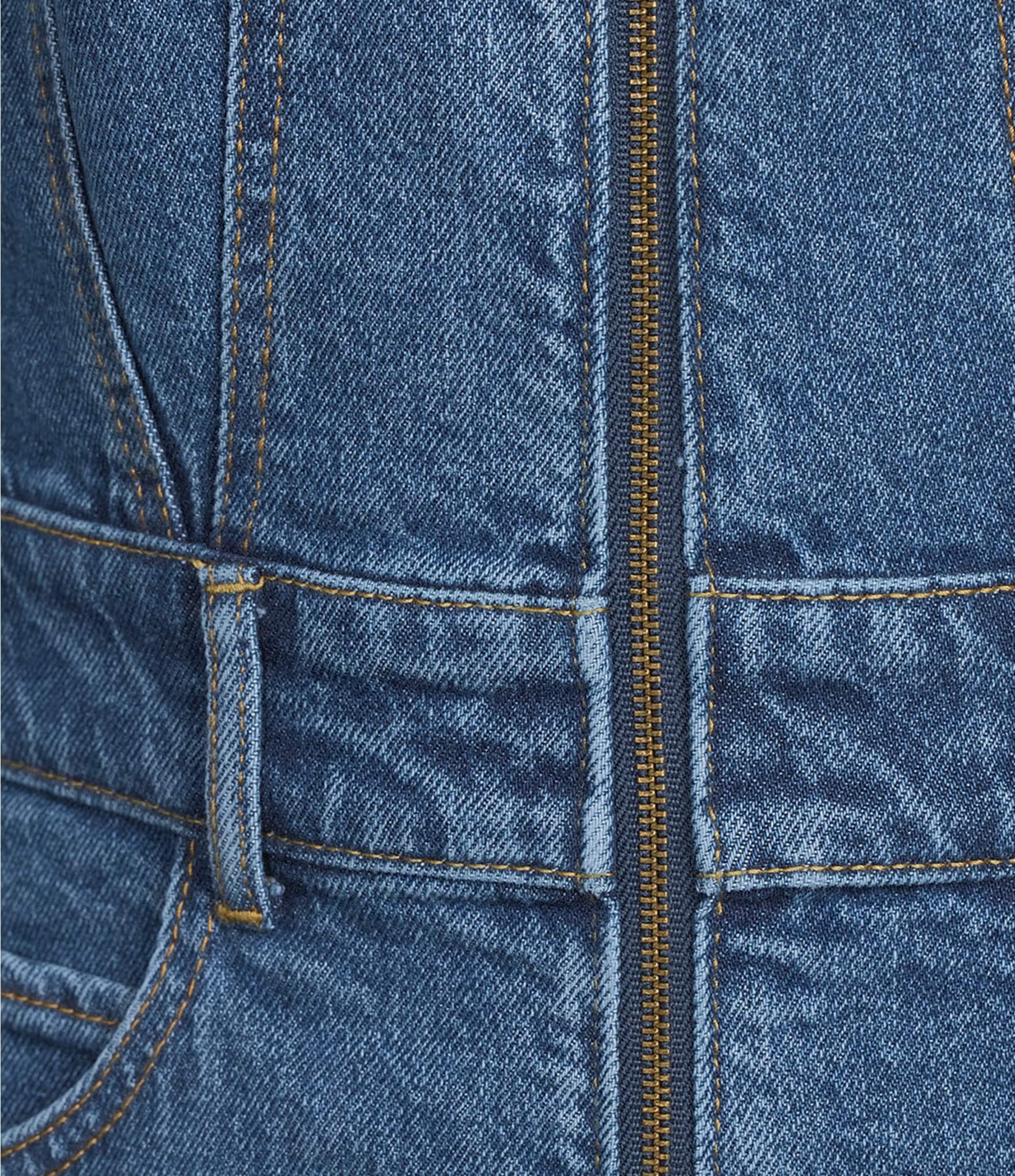 GB Denim Front Zip Mini Dress