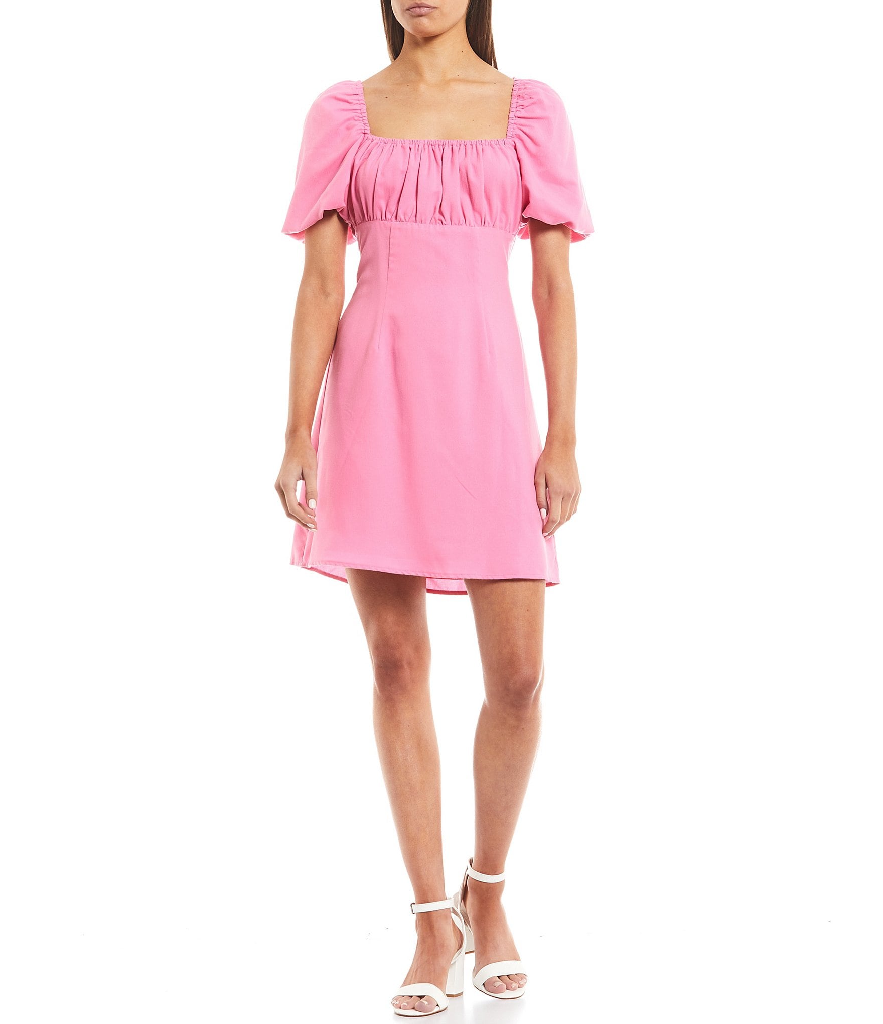 GB Empire Waist Puff Sleeve Mini Dress | Dillard's