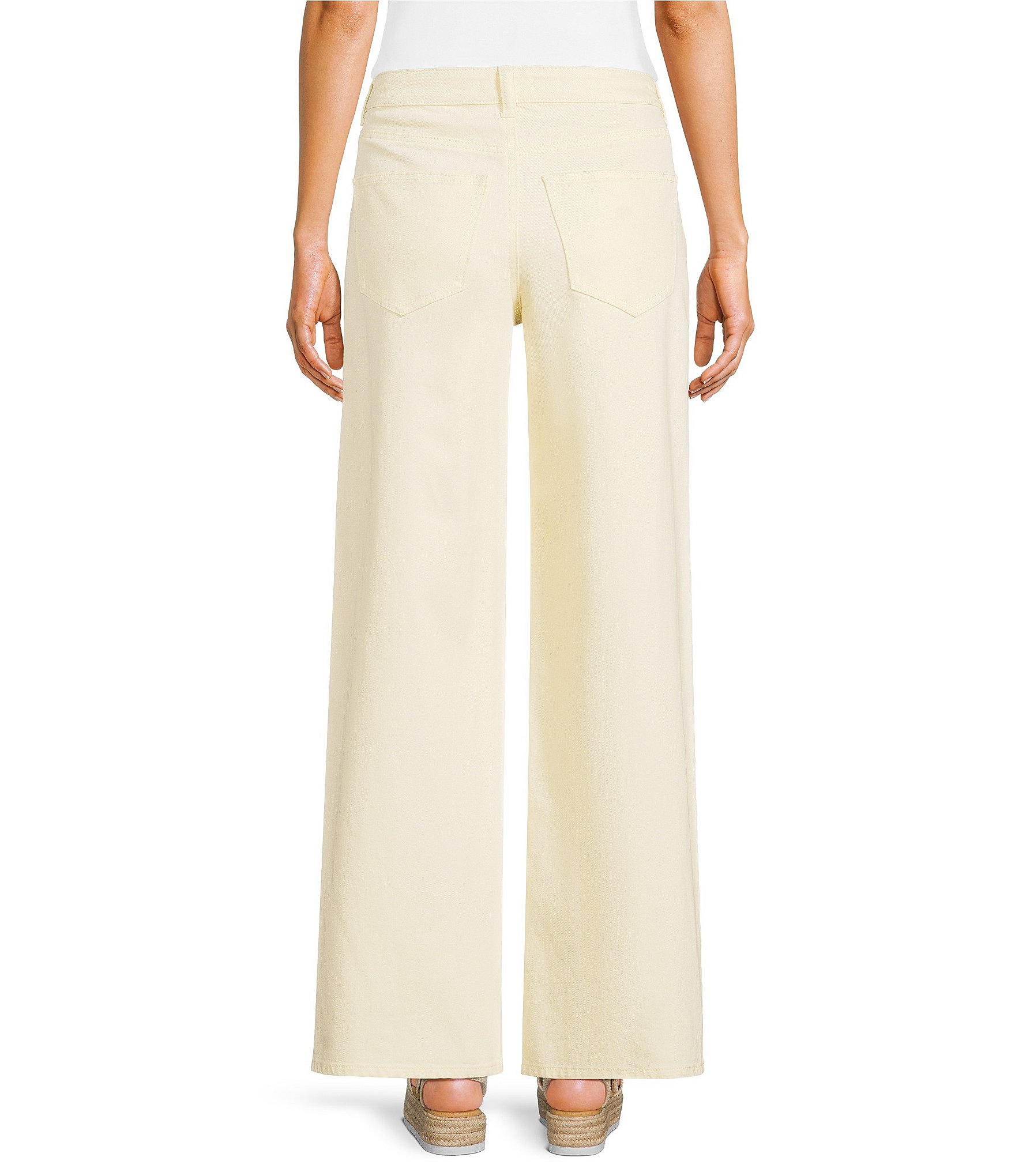 GB Enzyme Wash Denim Wide Leg Jeans