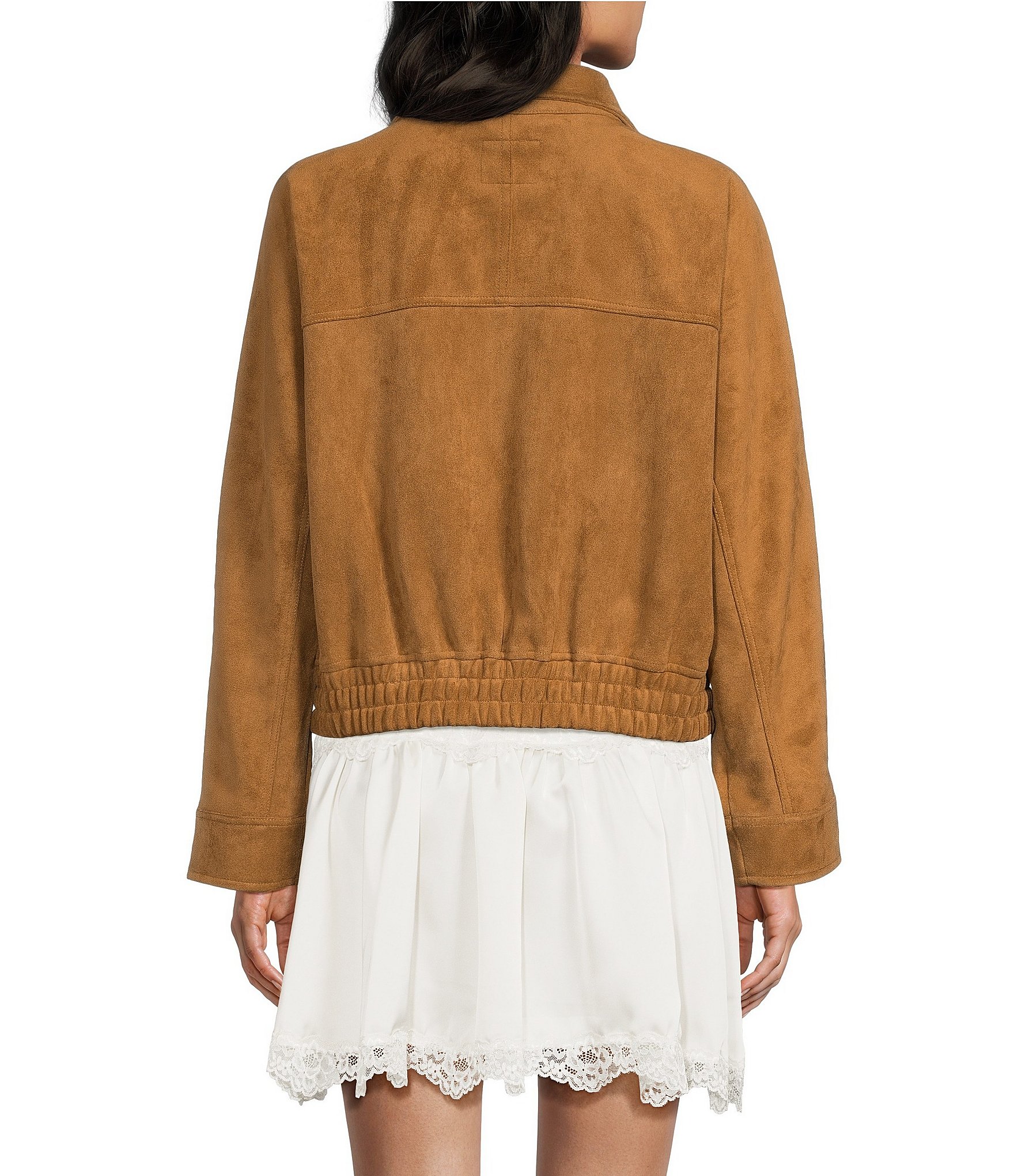 GB Faux Suede Oversized Jacket