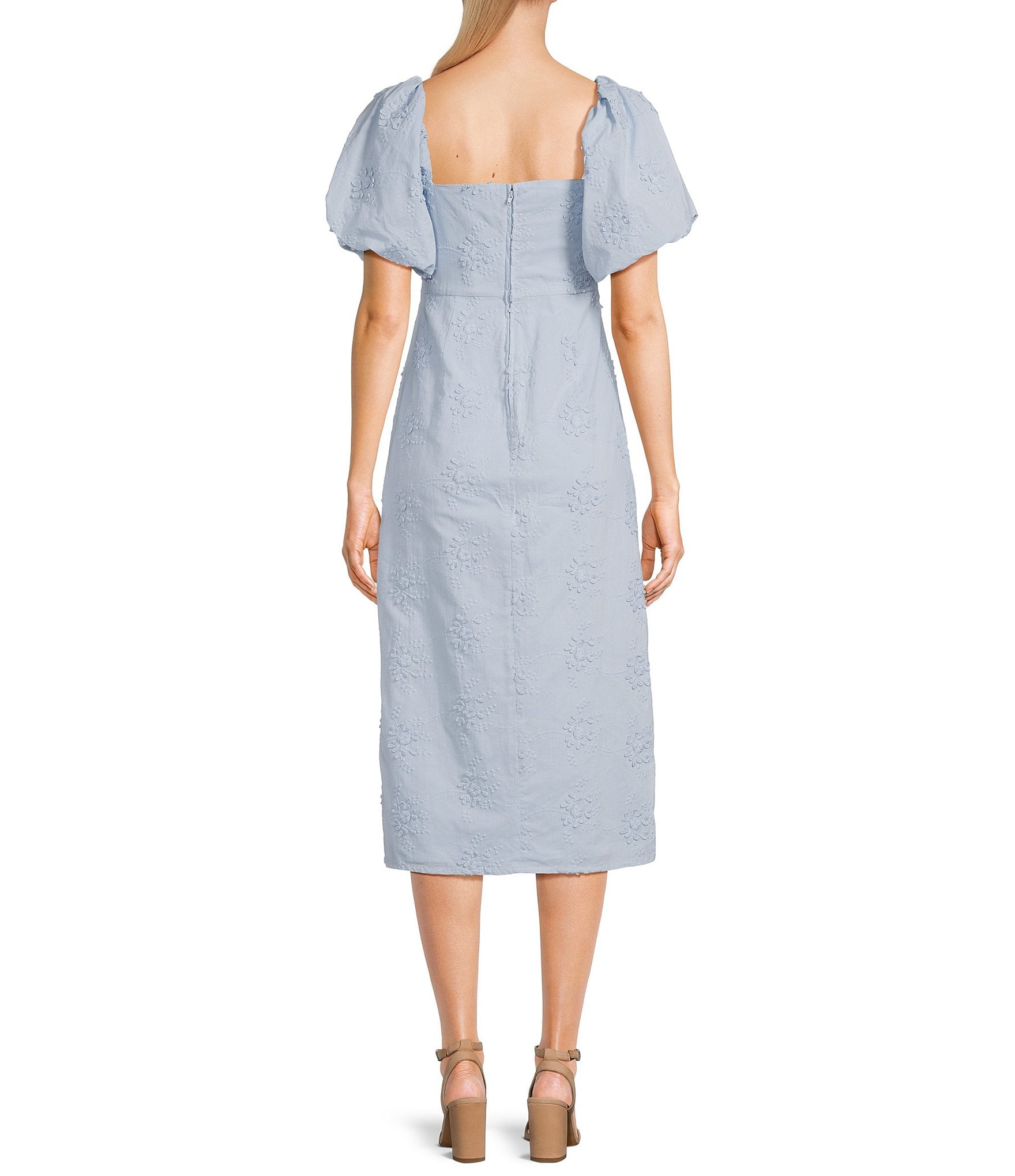 GB Floral Eyelet Midi Dress