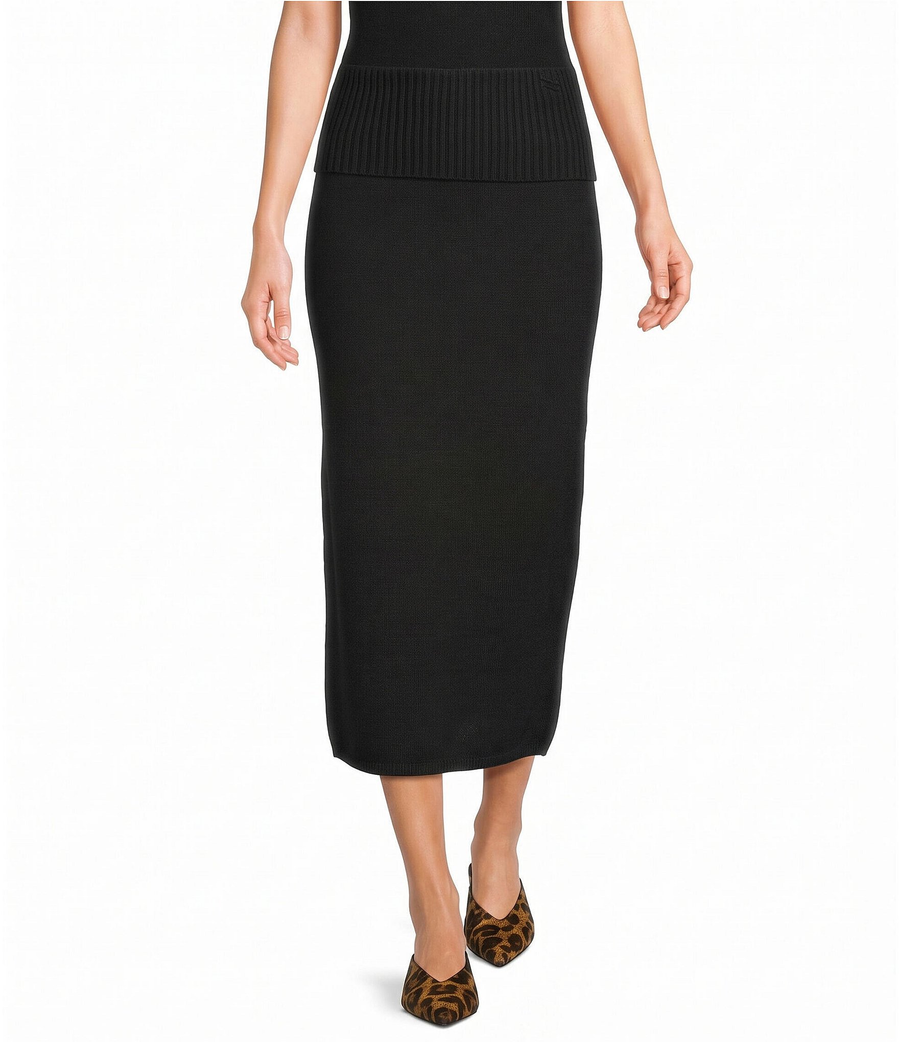 GB Fold Over Coordinating Sweater Maxi Skirt