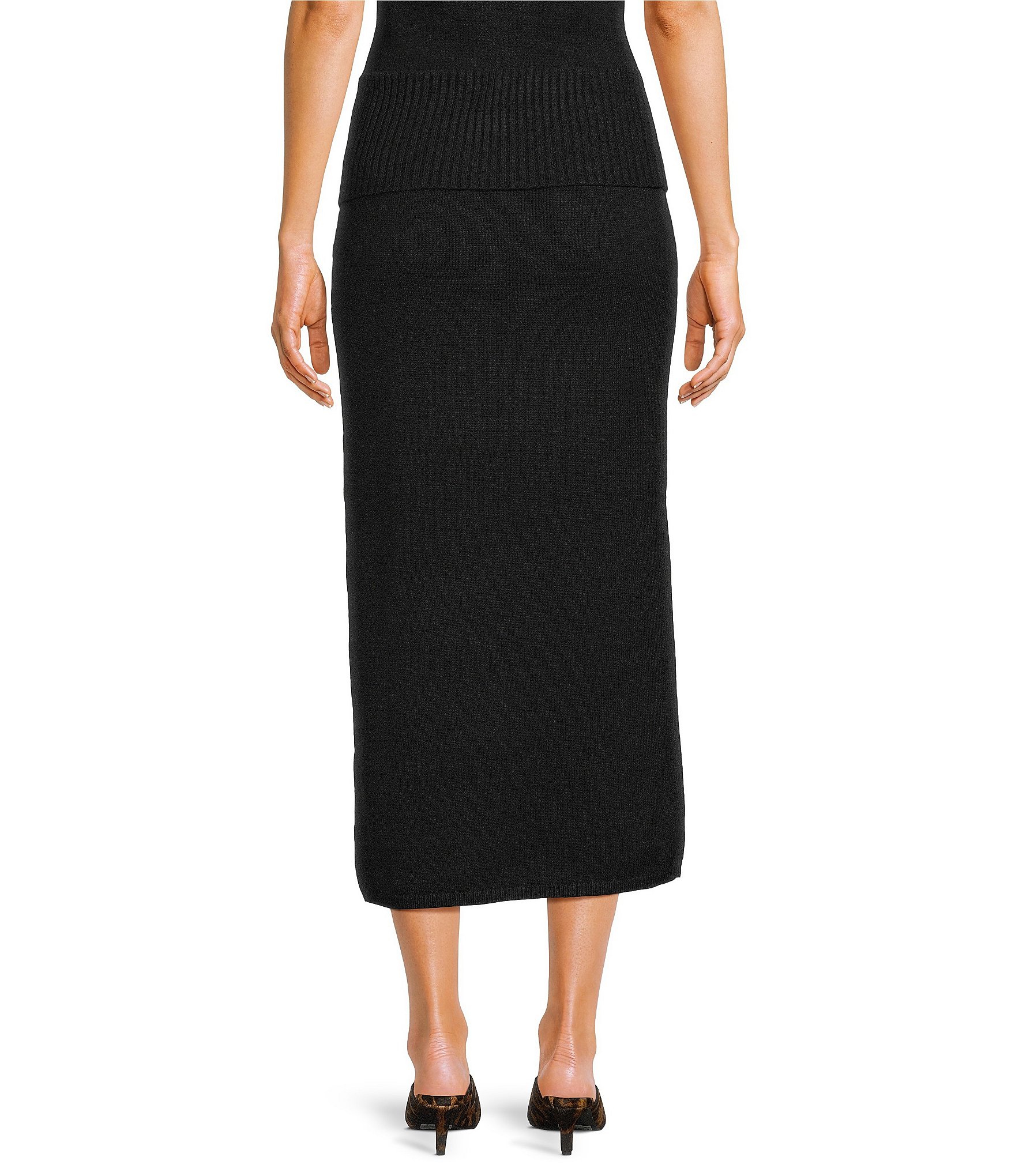 GB Fold Over Coordinating Sweater Maxi Skirt