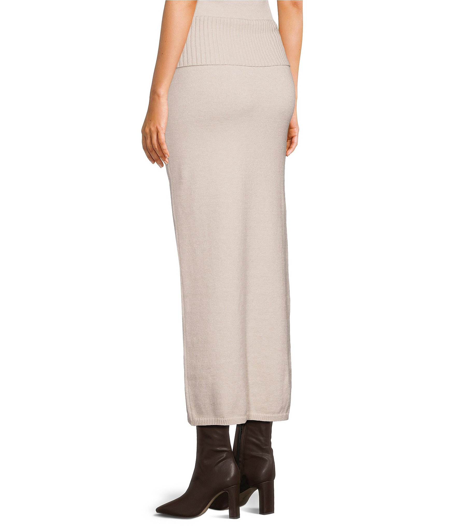 GB Fold Over Coordinating Sweater Maxi Skirt