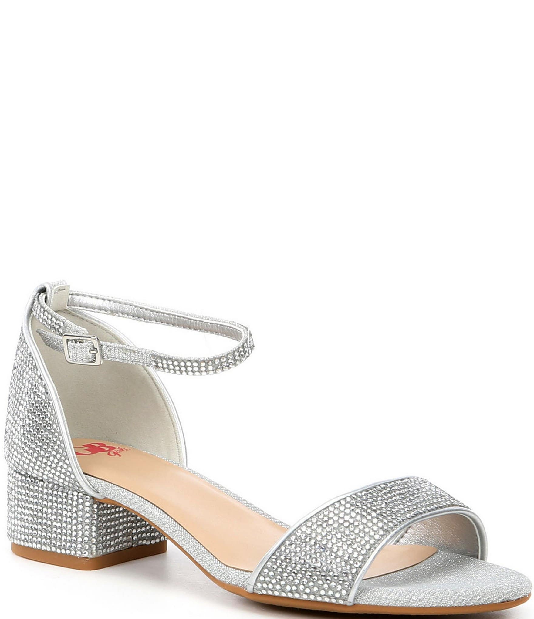 Girls Party Shoes in Silver 