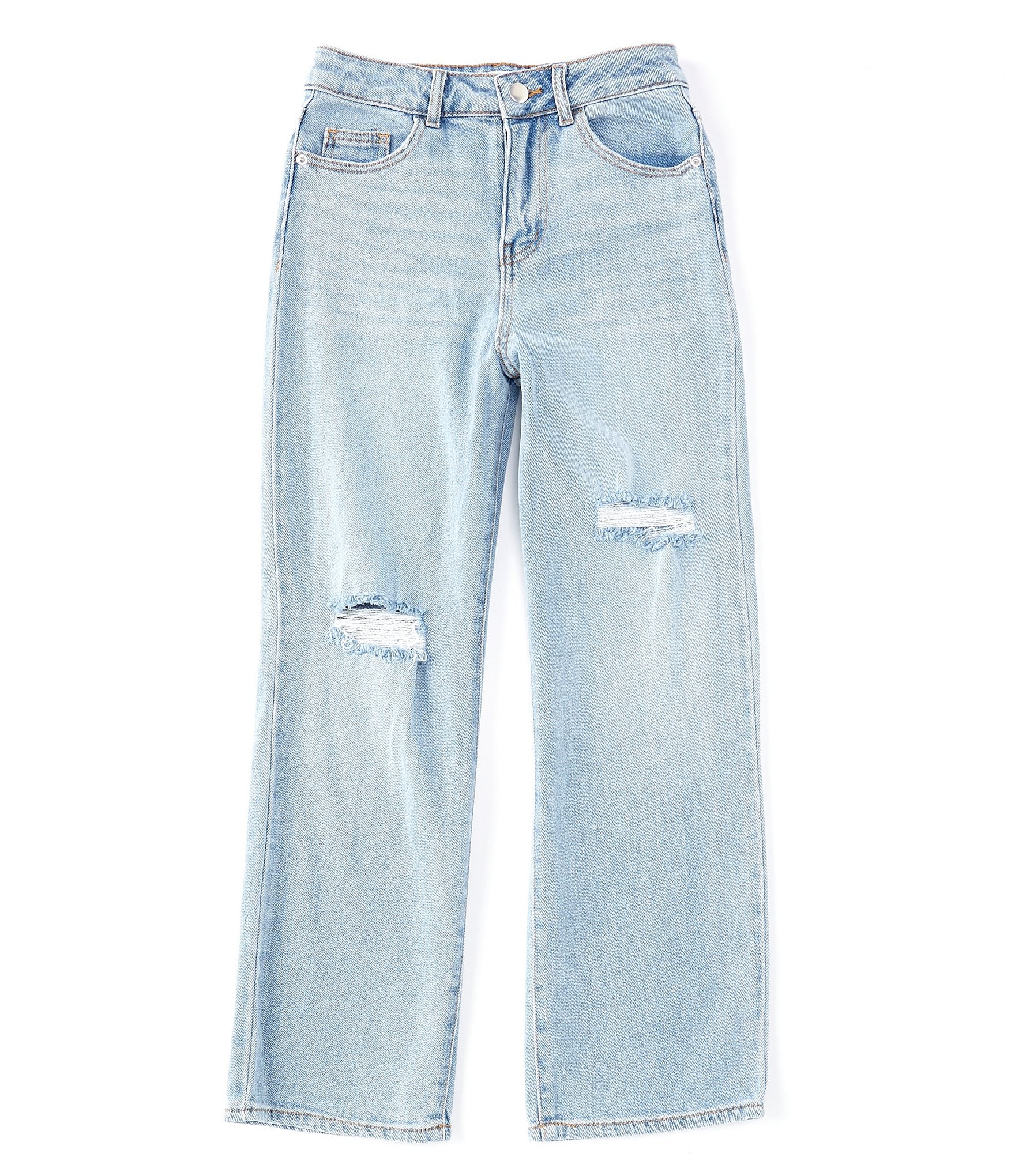 Buy NABER Kids Girls Casual Baggy Wide Leg Denim Pants Elastic Waist Casual  Jeans Age 5-14 Online at desertcartINDIA