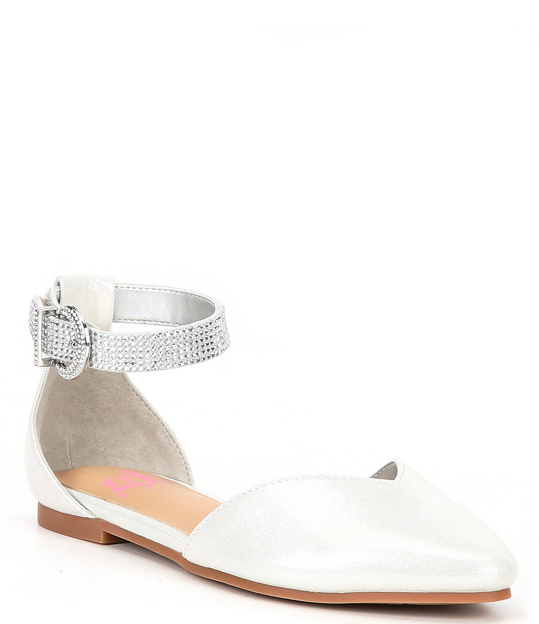 GB Girls' Brielle-Girl Rhinestone Ankle Strap Flats (Infant) | Dillard's