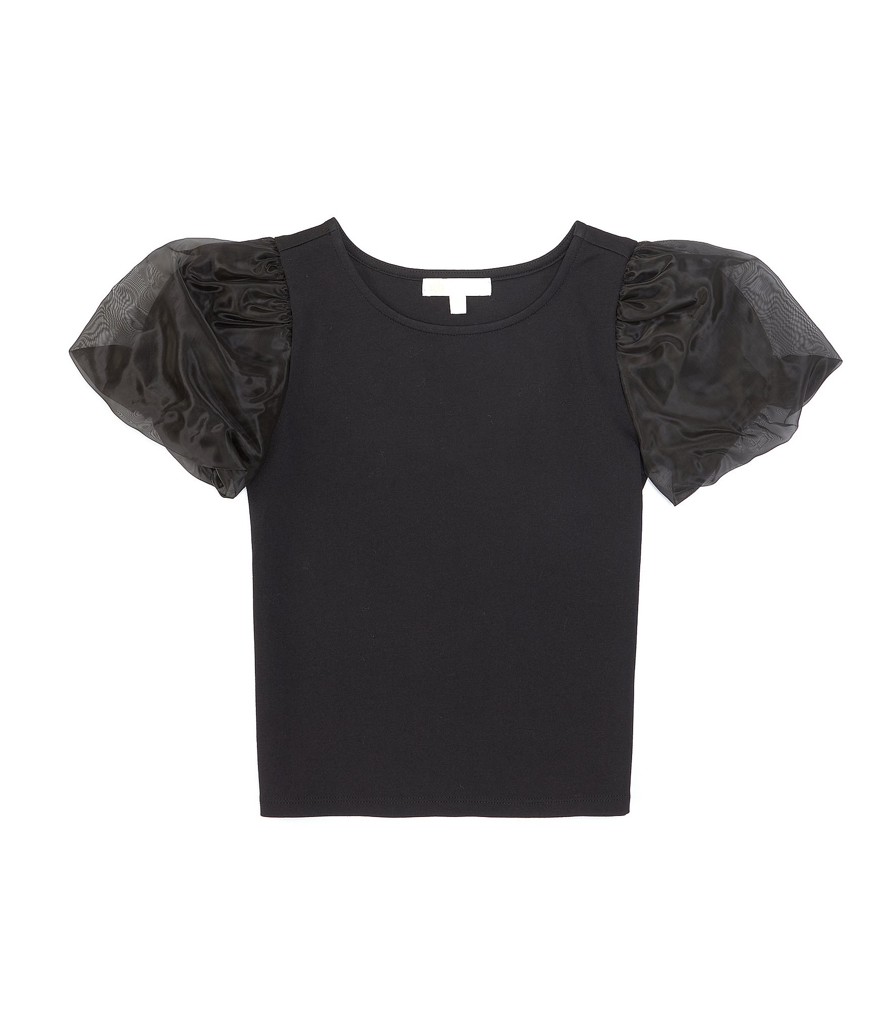 GB Little Girls 2-6X Sheer Organza Puff Sleeve Blouse GB Little Girls 2-6X Sheer Organza Puff Sleeve Blouse