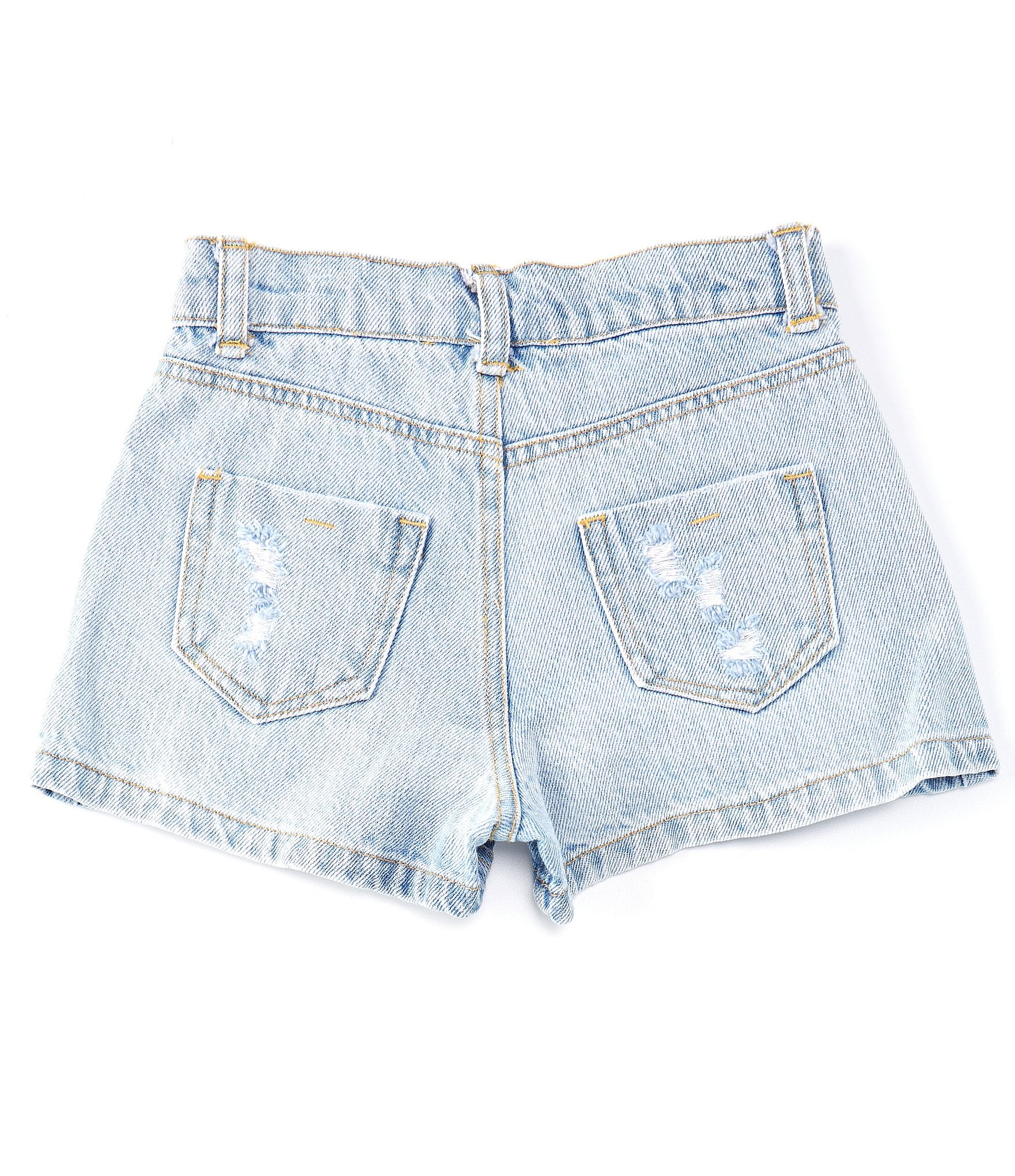 GB Little Girls 2T-6X Distressed Denim Asymmetrical Skort