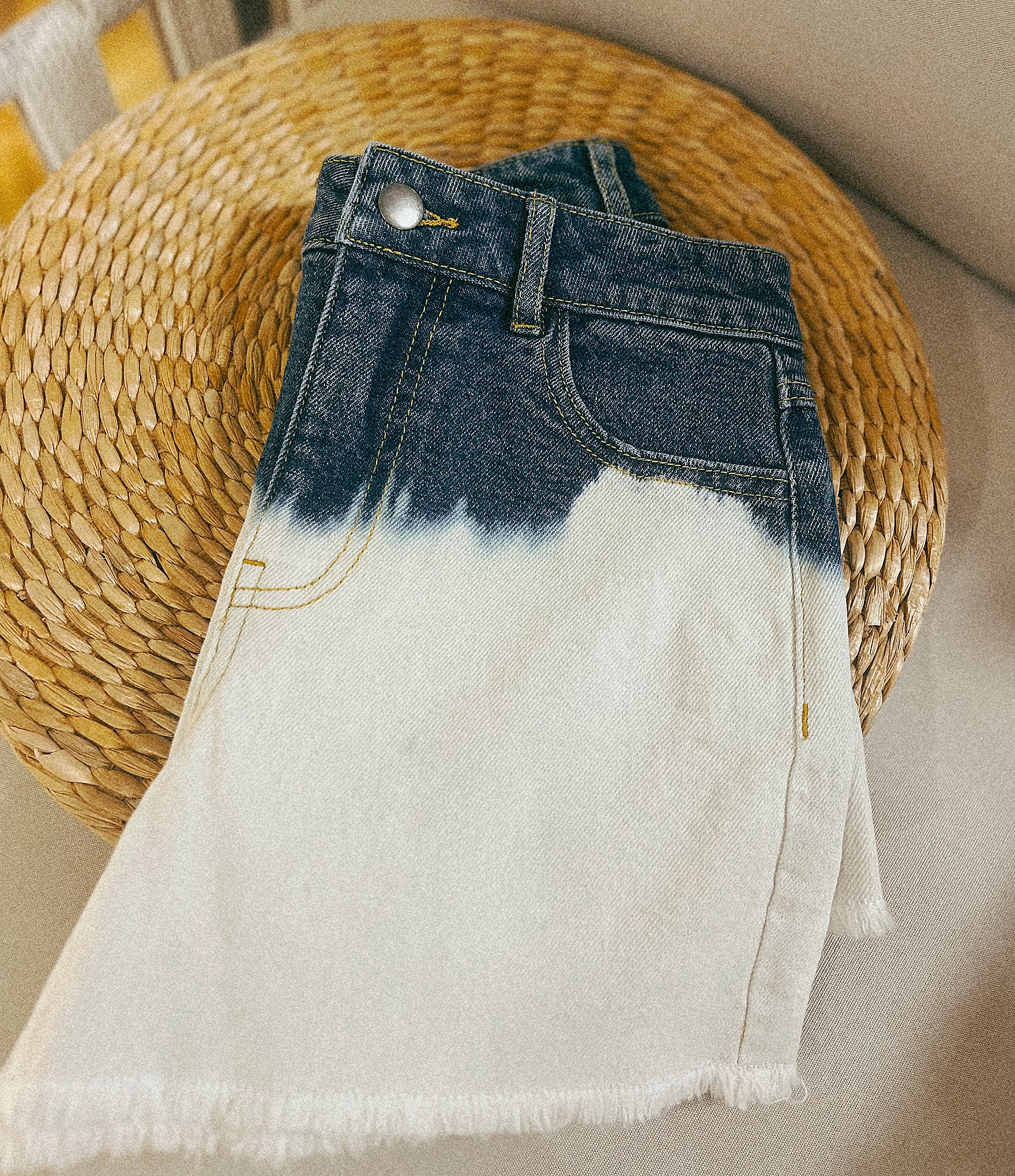 GB Girls x DANNIJO Little Girls 2T-6X Dip Dyed Denim Shorts