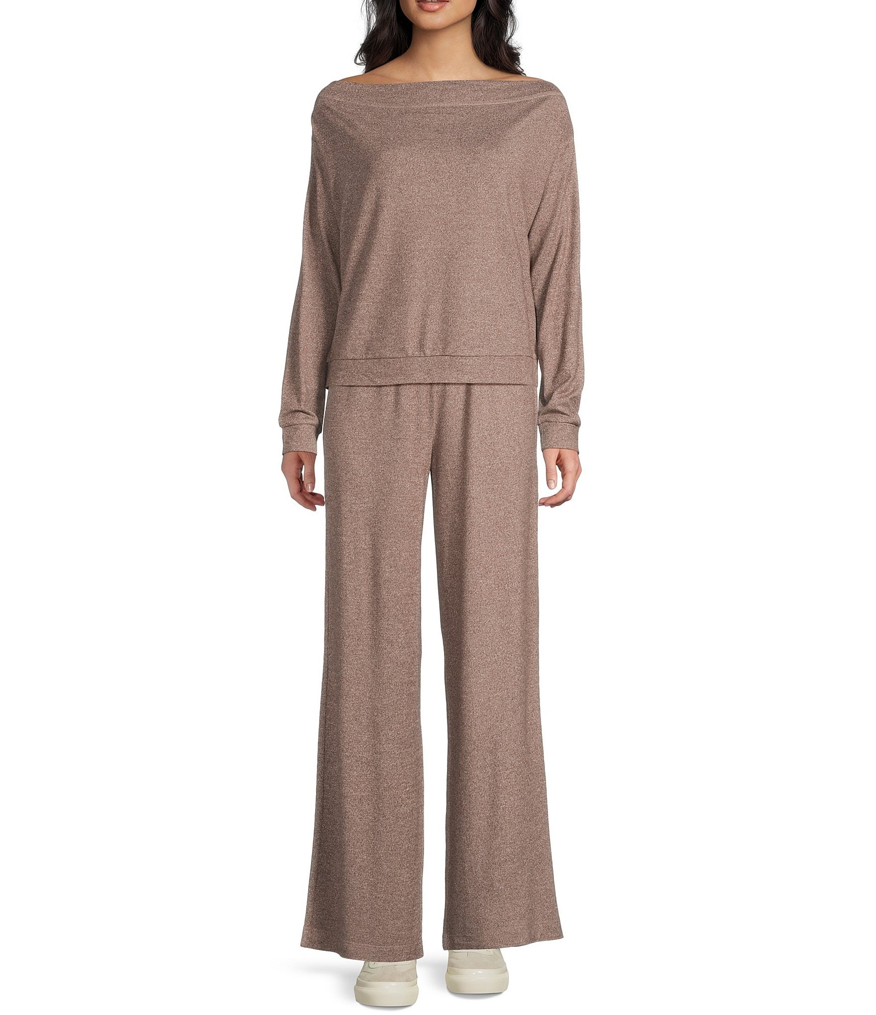 GB Hacci Wide Leg Coordinating Drawstring Pants