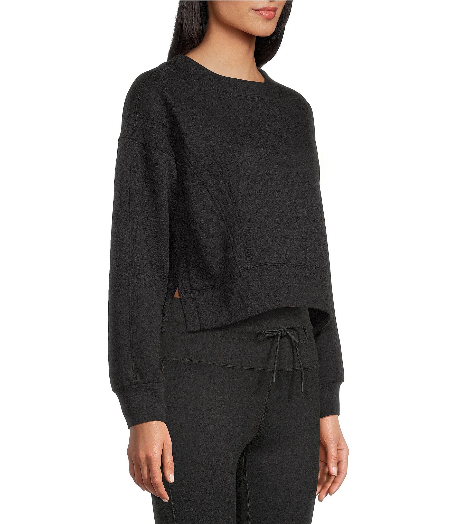 GB Coordinating Knit Side Slit Sweatshirt