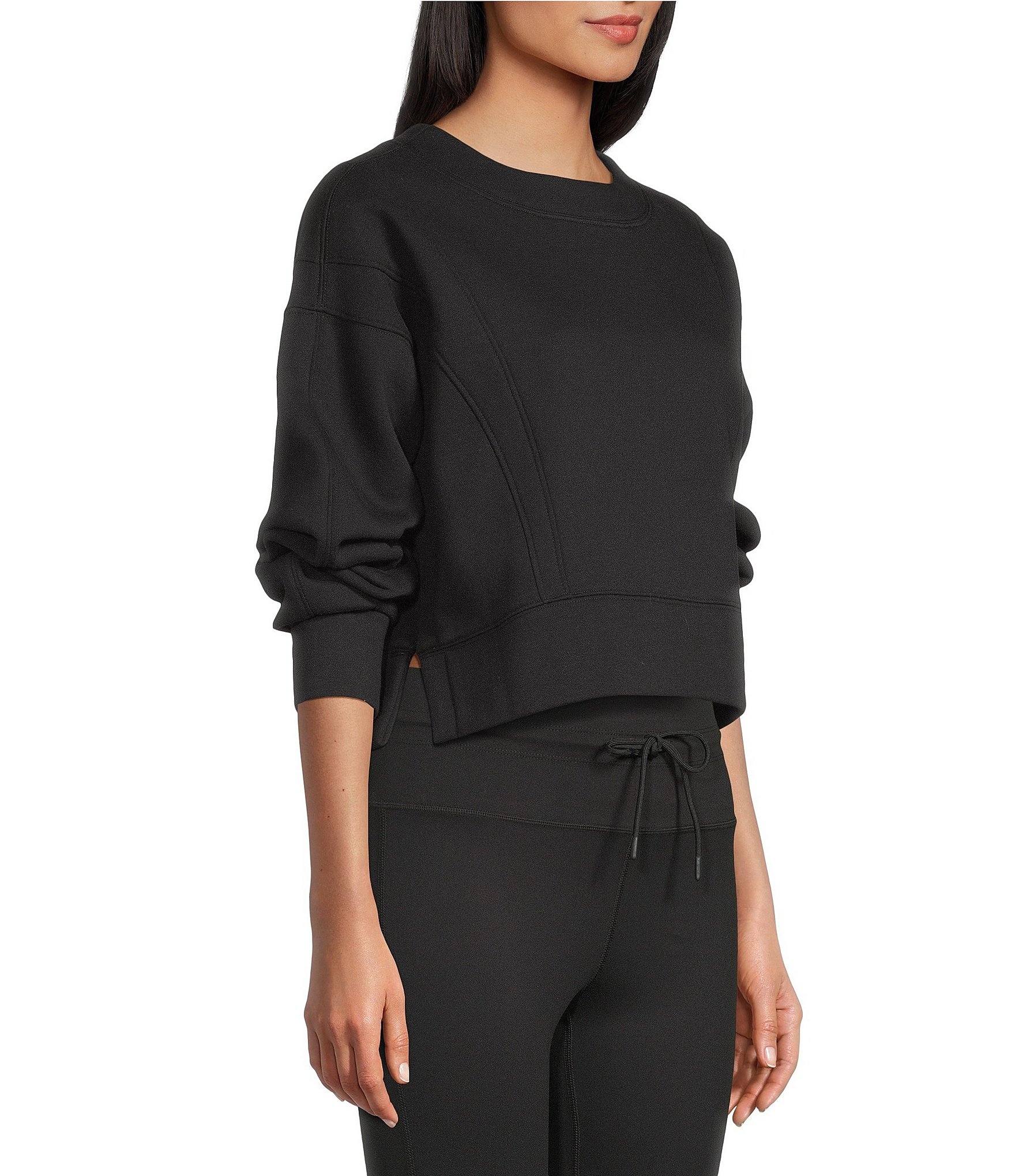 GB Coordinating Knit Side Slit Sweatshirt