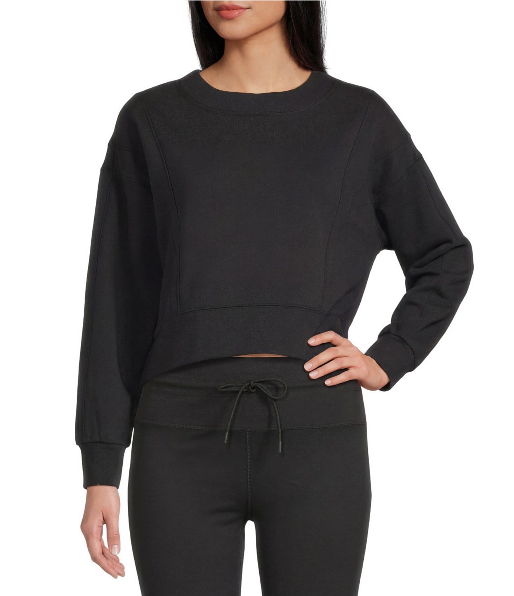 GB Coordinating Knit Side Slit Sweatshirt