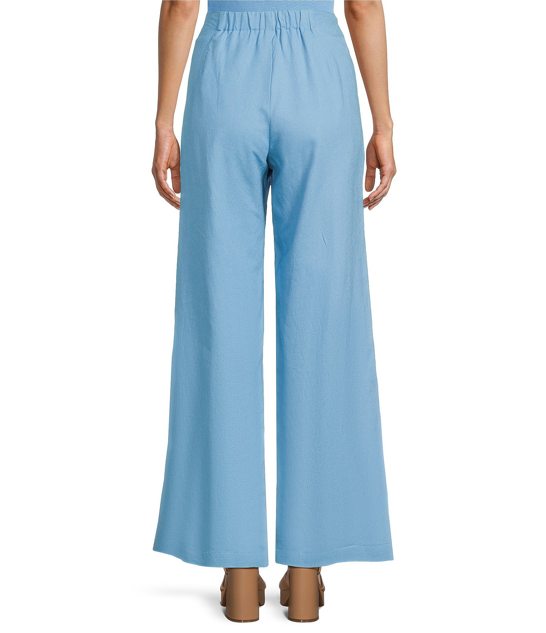 GB Linen Blend Wide Leg Pants