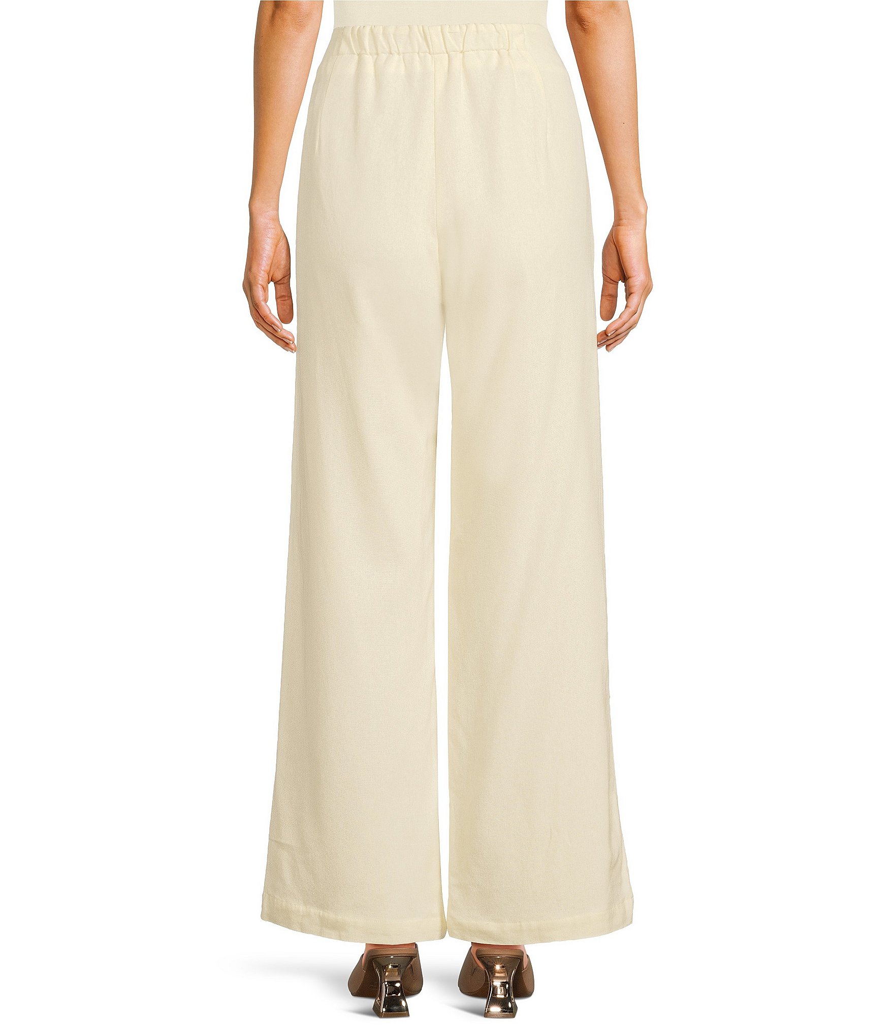 GB Linen Blend Wide Leg Pants