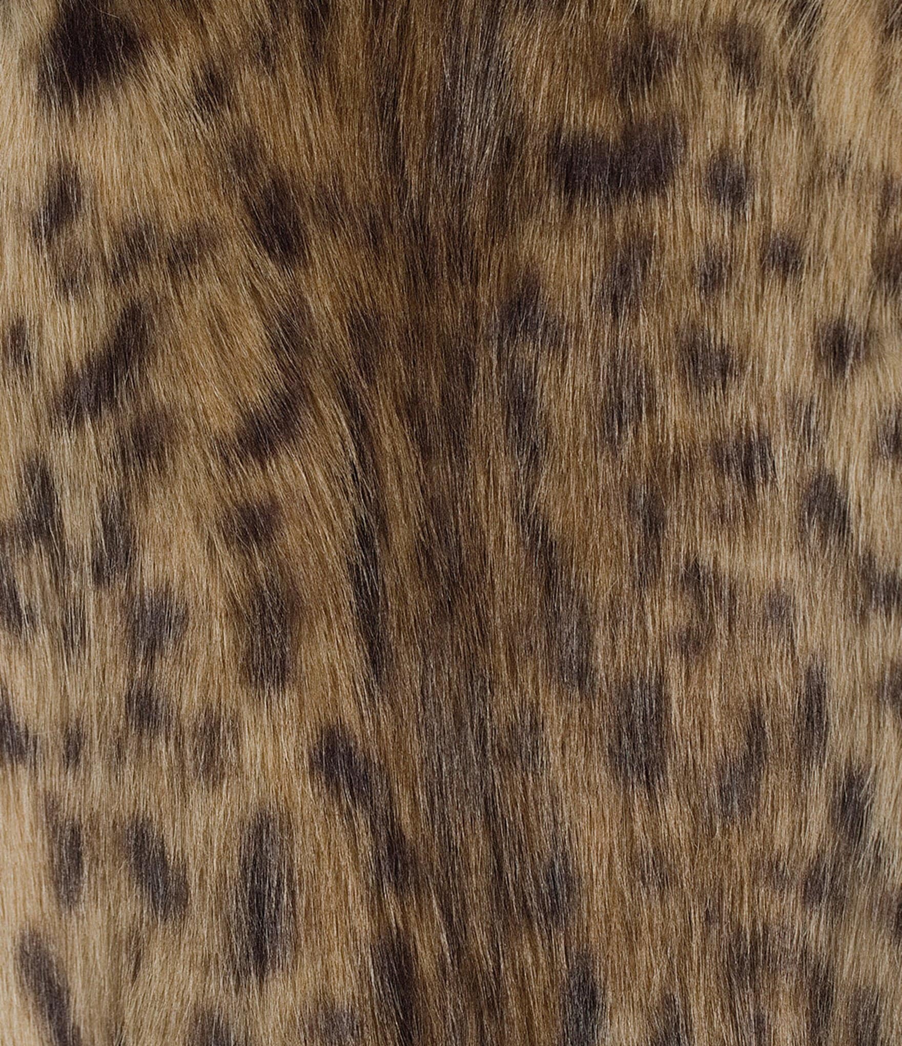 GB Lisa Leopard Printed Faux Fur Coat