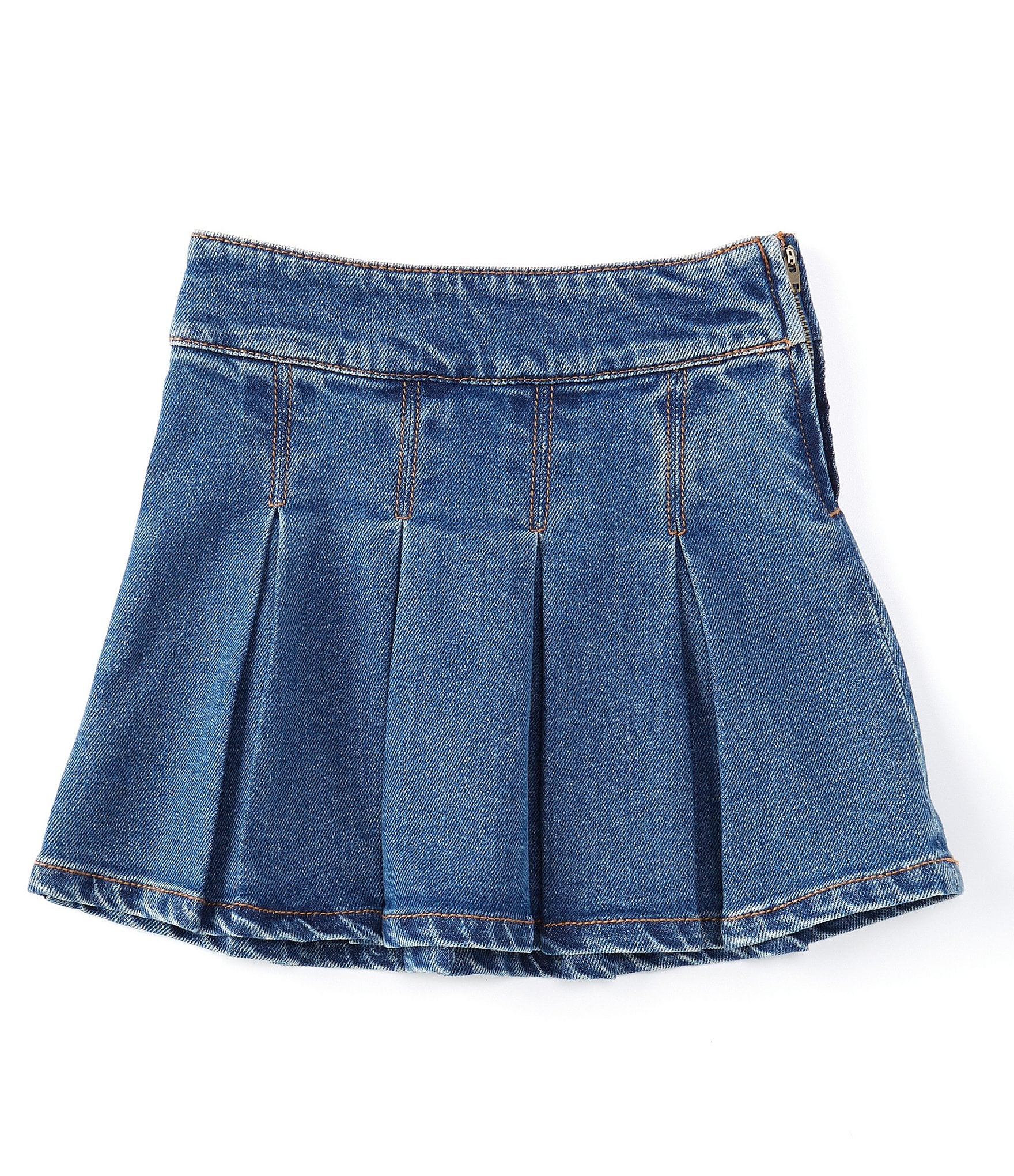 GB Little Girls 2T-6X Denim Side Zip Tennis Skirt | Dillard's