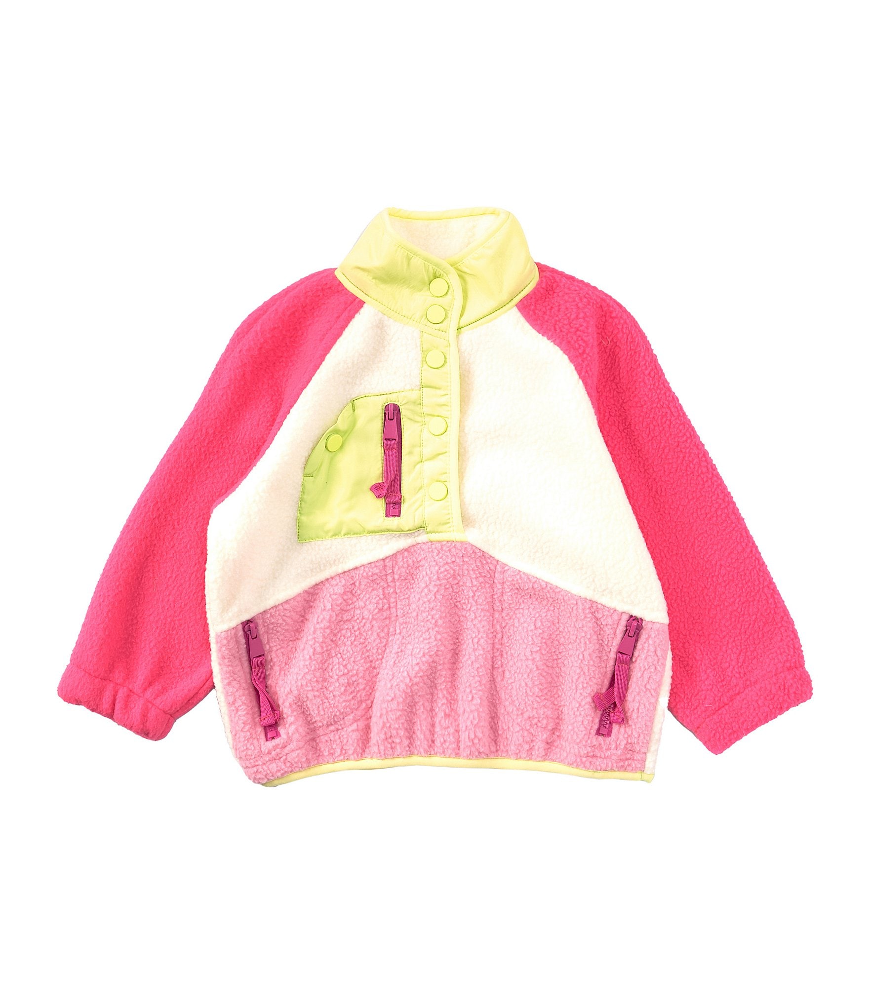 GB Little Girls 2T-6X Long Sleeve Quarter Snap Jacket