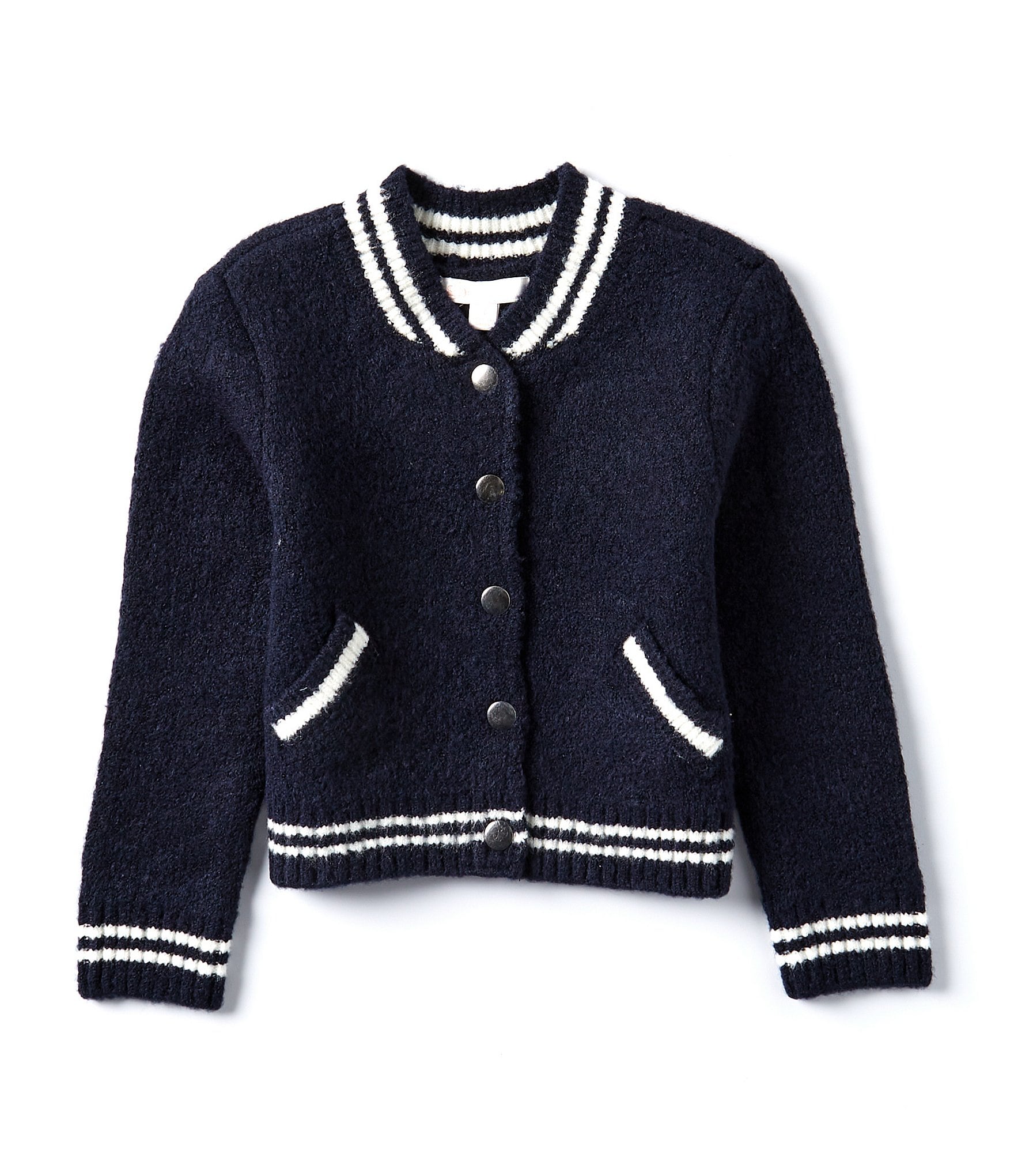 GB Little Girls 2T-6X Long Sleeve Varsity Jacket