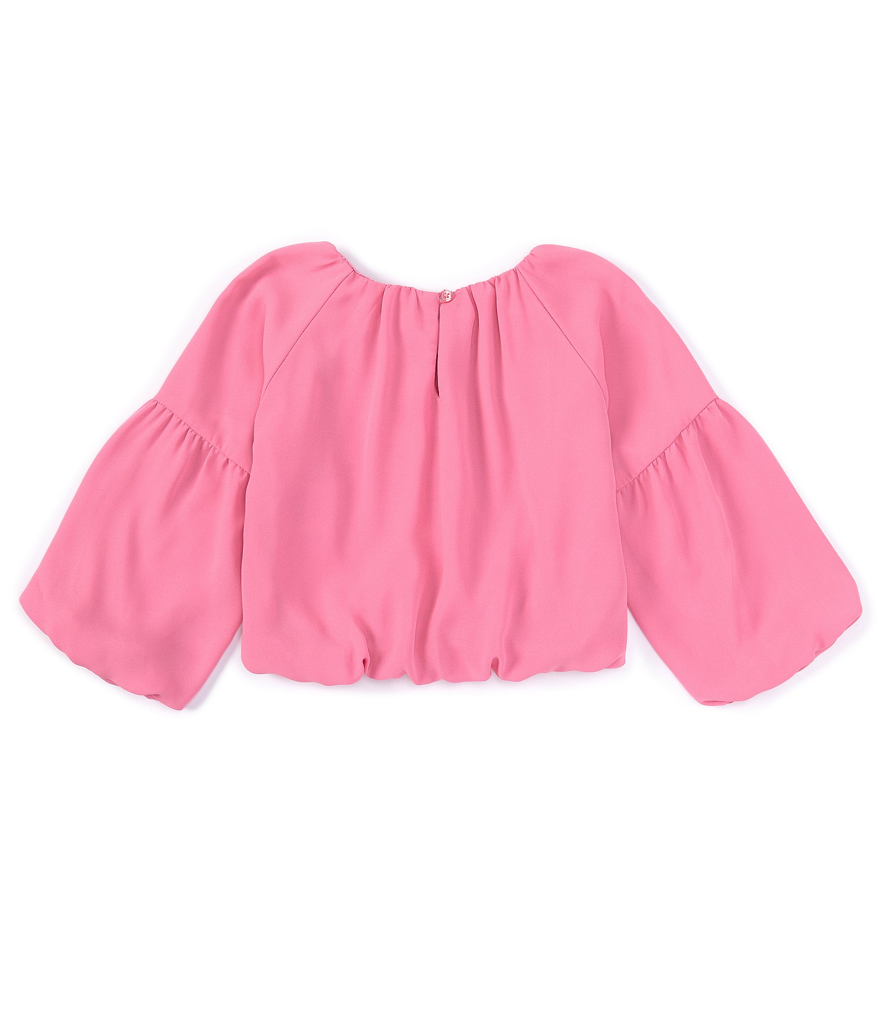 GB Little Girls 2T-6X Long Sleeve Woven Drapey Blouse