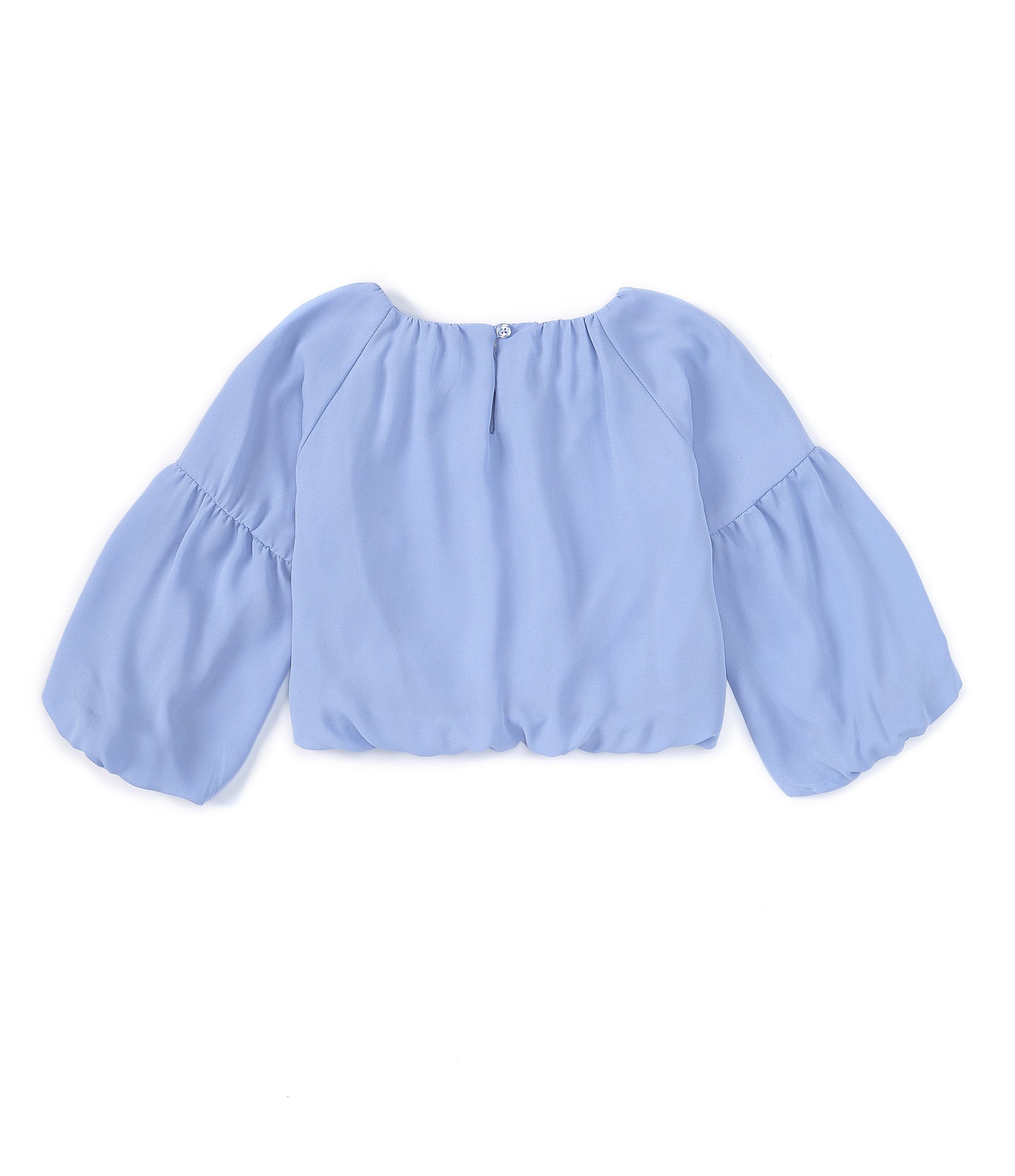 GB Little Girls 2T-6X Long Sleeve Woven Drapey Blouse