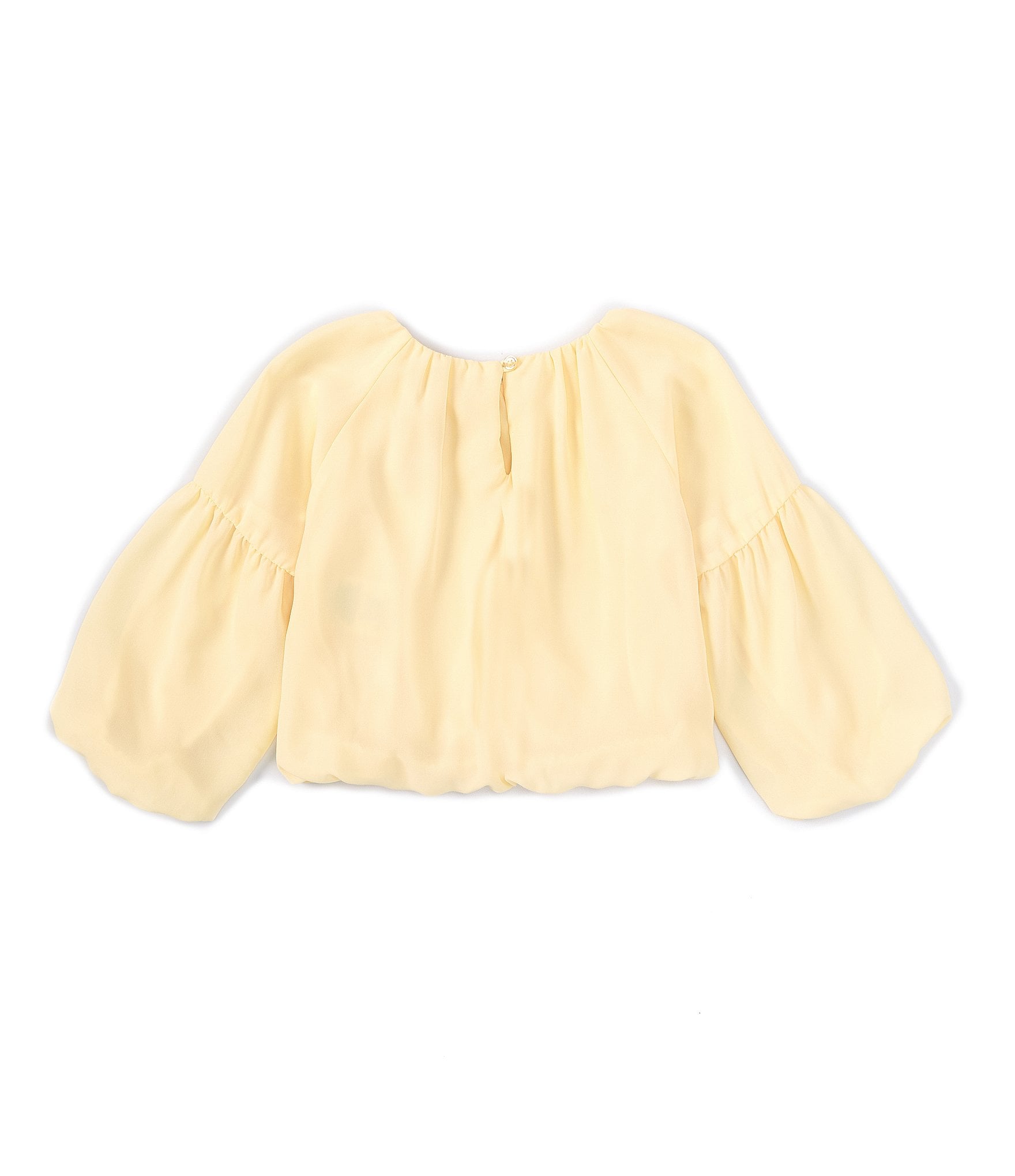 GB Little Girls 2T-6X Long Sleeve Woven Drapey Blouse