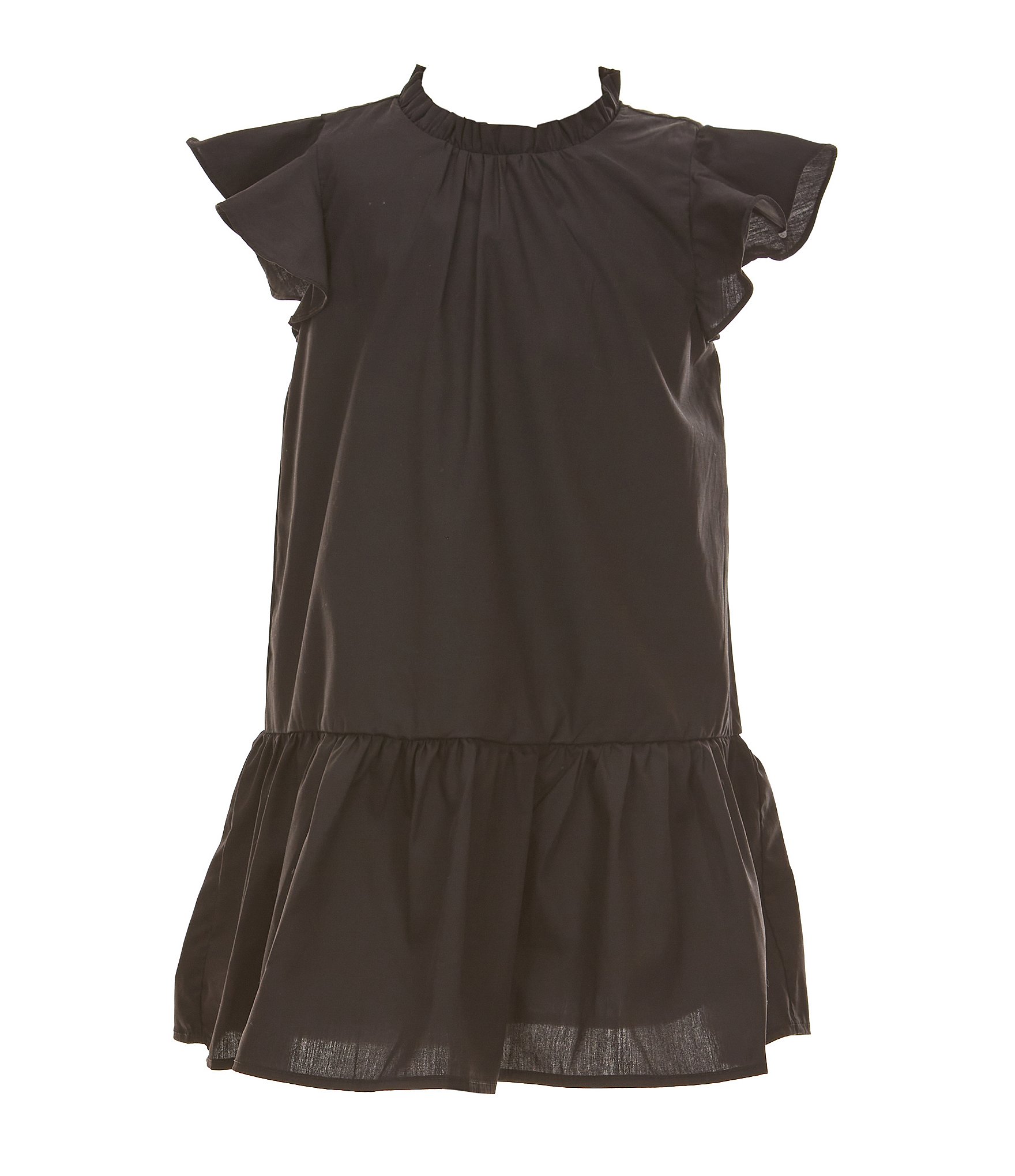 GB Little Girls 2T-6X Ruffle Mock Neck Dress