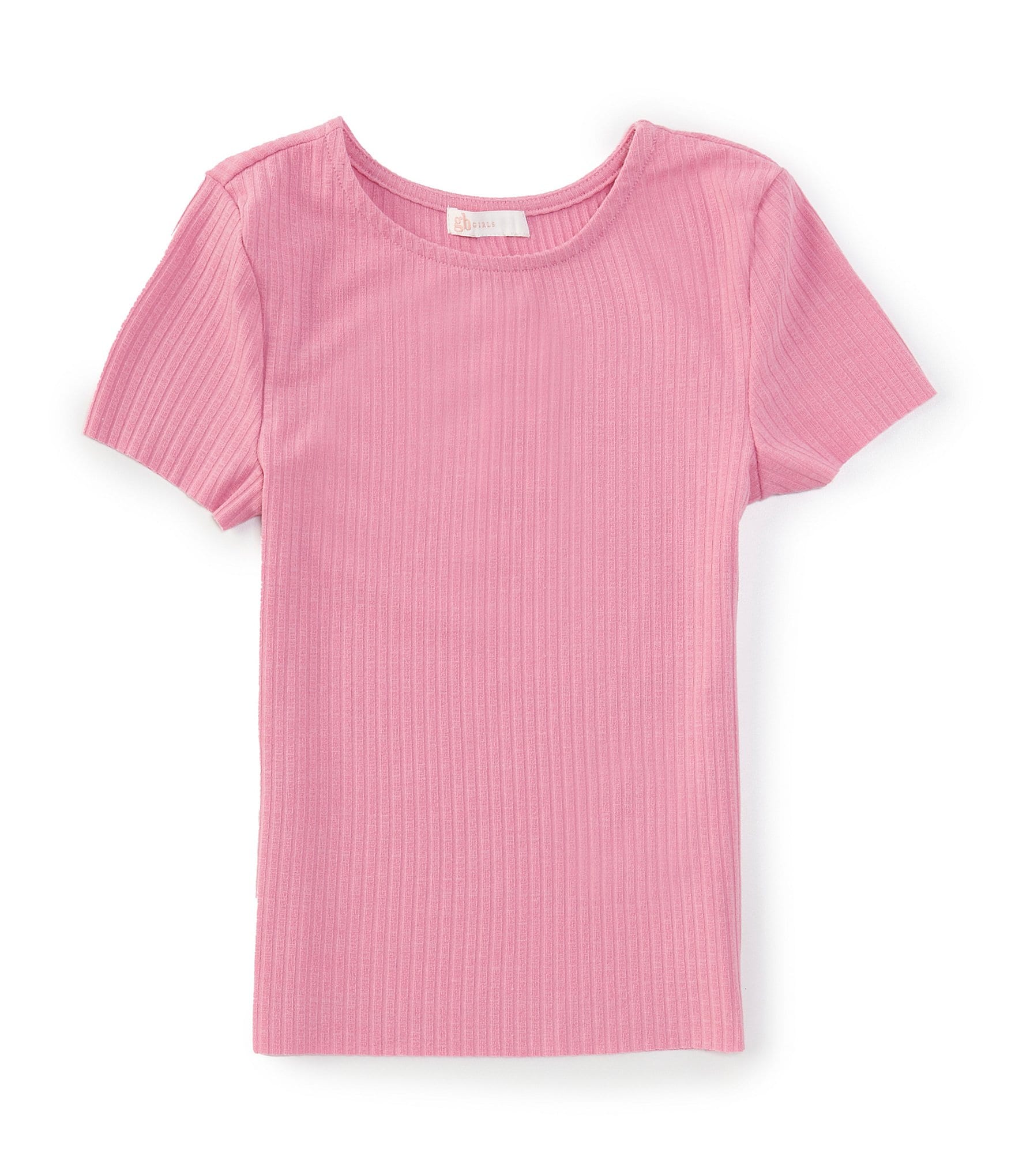 GB Little Girls 2T-6X Short Sleeve Rib Knit Top