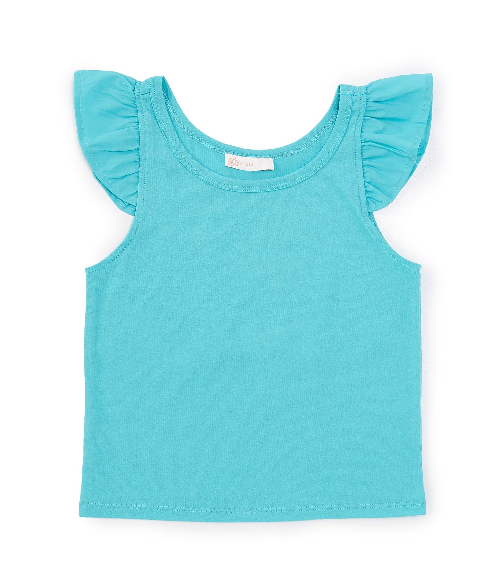 GB Little Girls 2T-6X Sleeveless Flutter Sleeve Tank