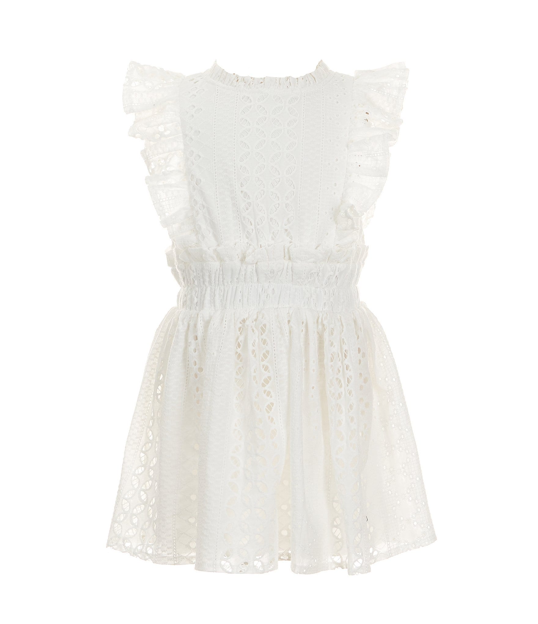 GB Little Girls 2T-6X Sleeveless Lace Ruffle Dress | Dillard's