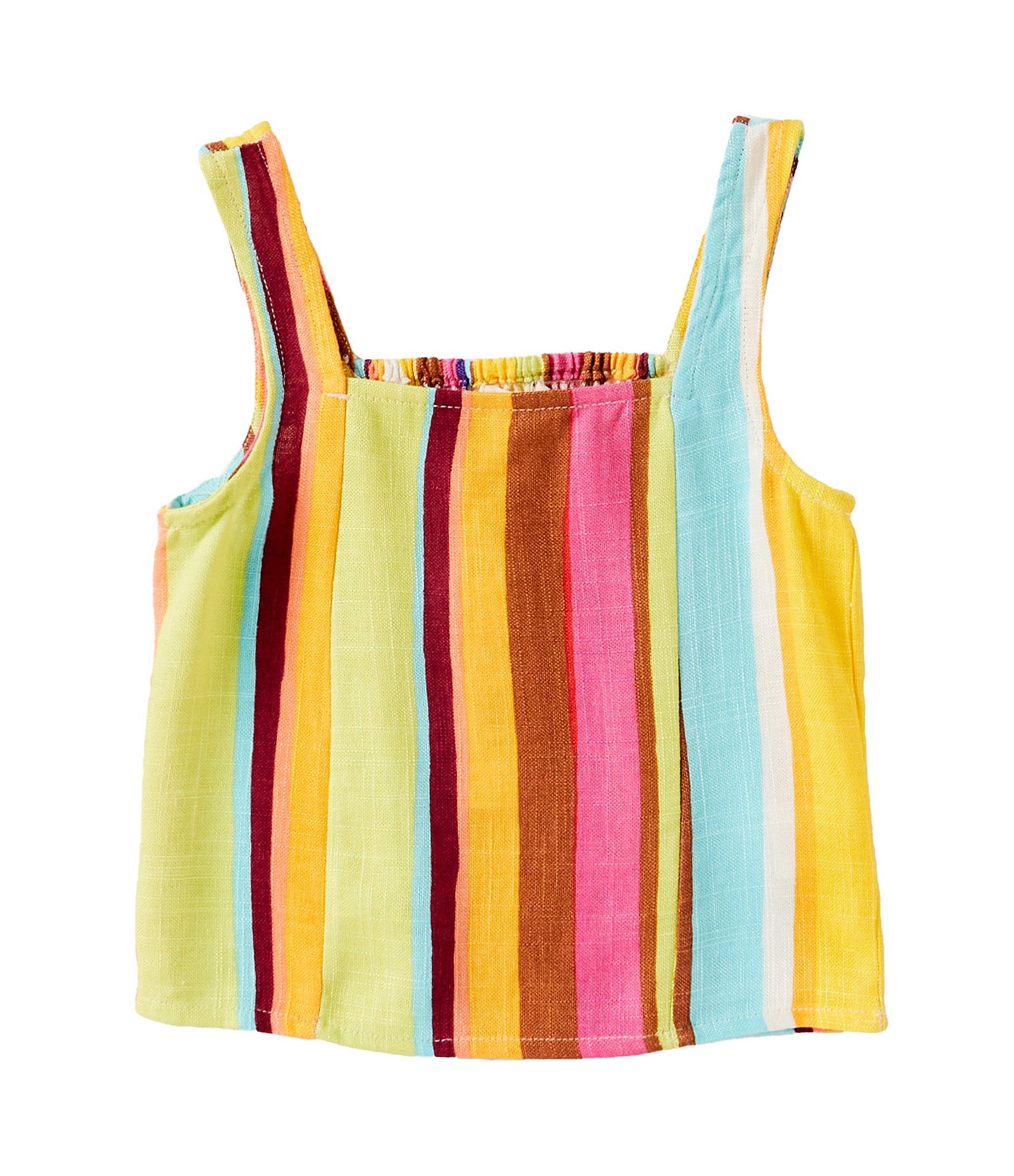 GB Little Girls 2T-6X Sleeveless Stripe Print Crop Tank