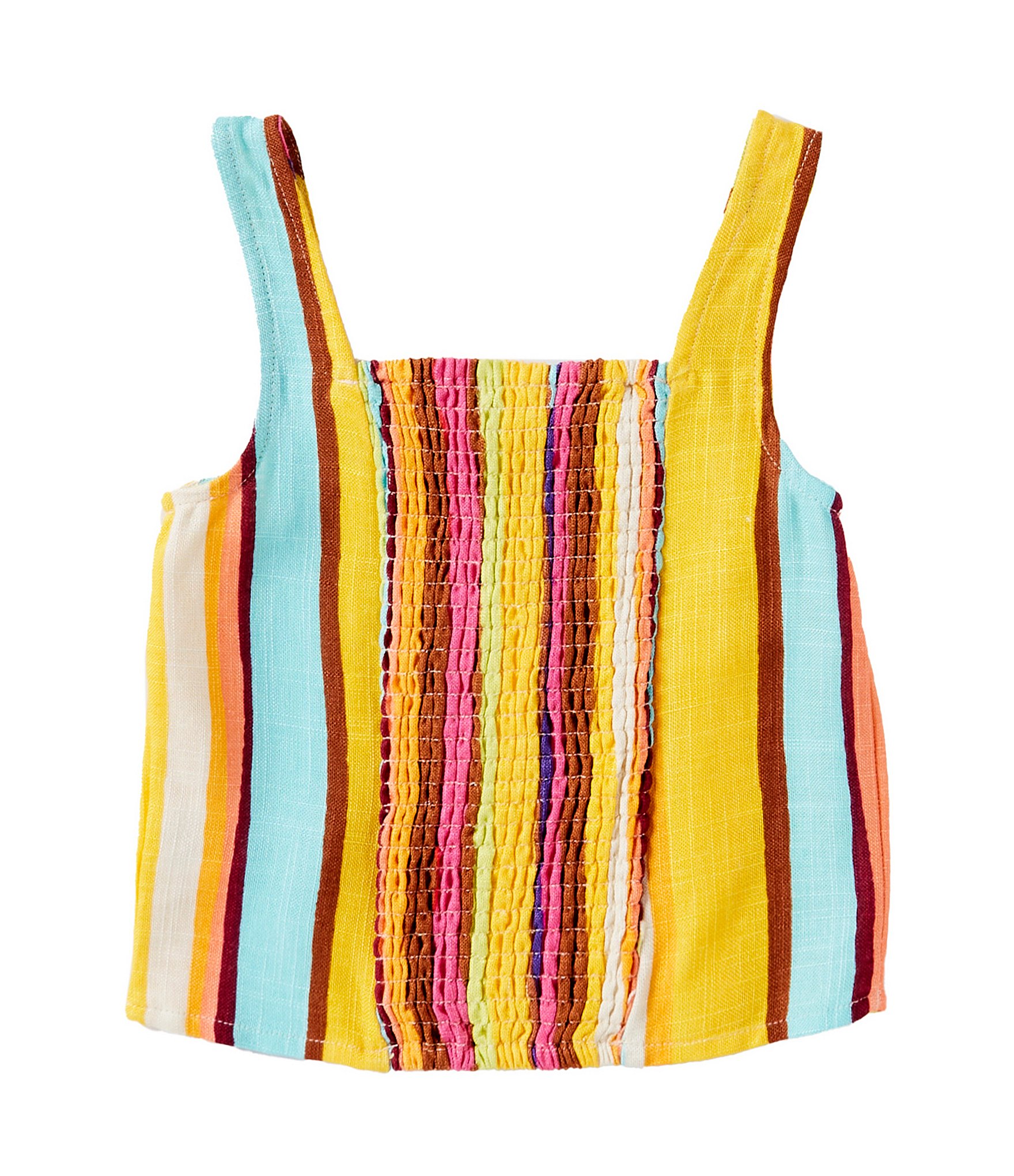 GB Little Girls 2T-6X Sleeveless Stripe Print Crop Tank